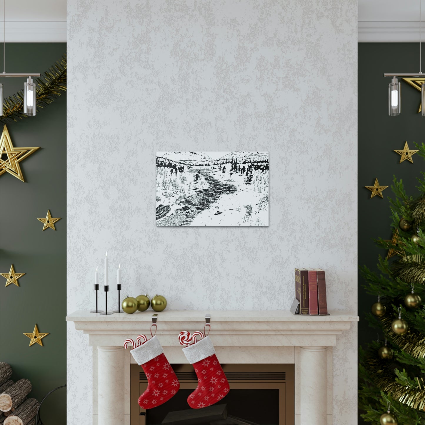 WONDERLUST Reversed Black & White Canvas Gallery Wraps