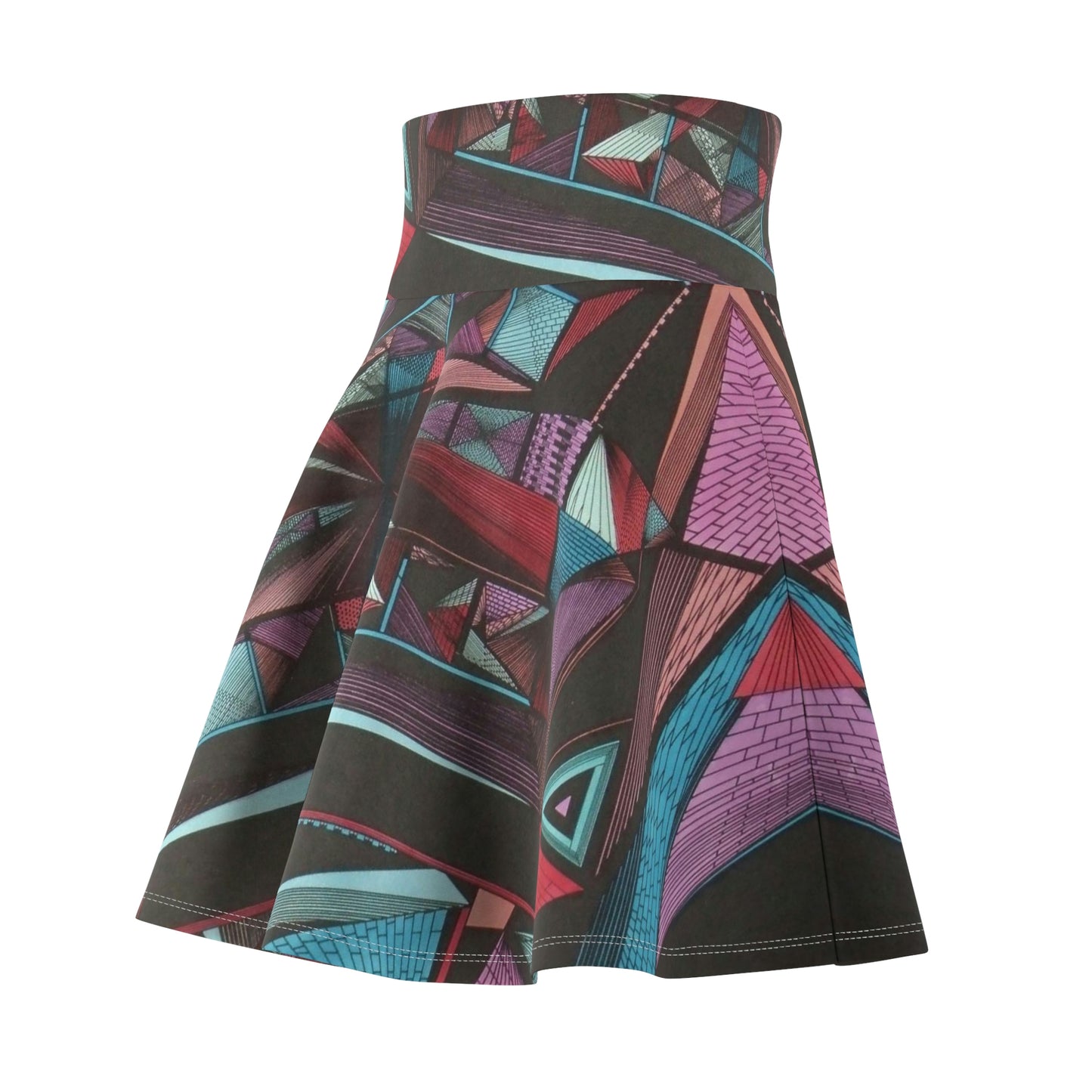 LIGHT DUO MEGALOPOLIS Women's Skater Skirt