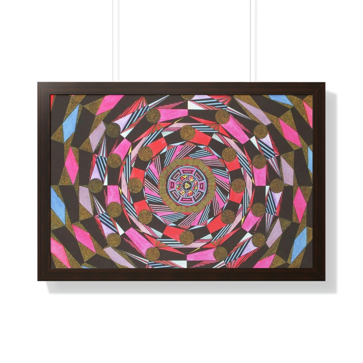 THE ABSTRACT COLONNADE Framed Horizontal Poster