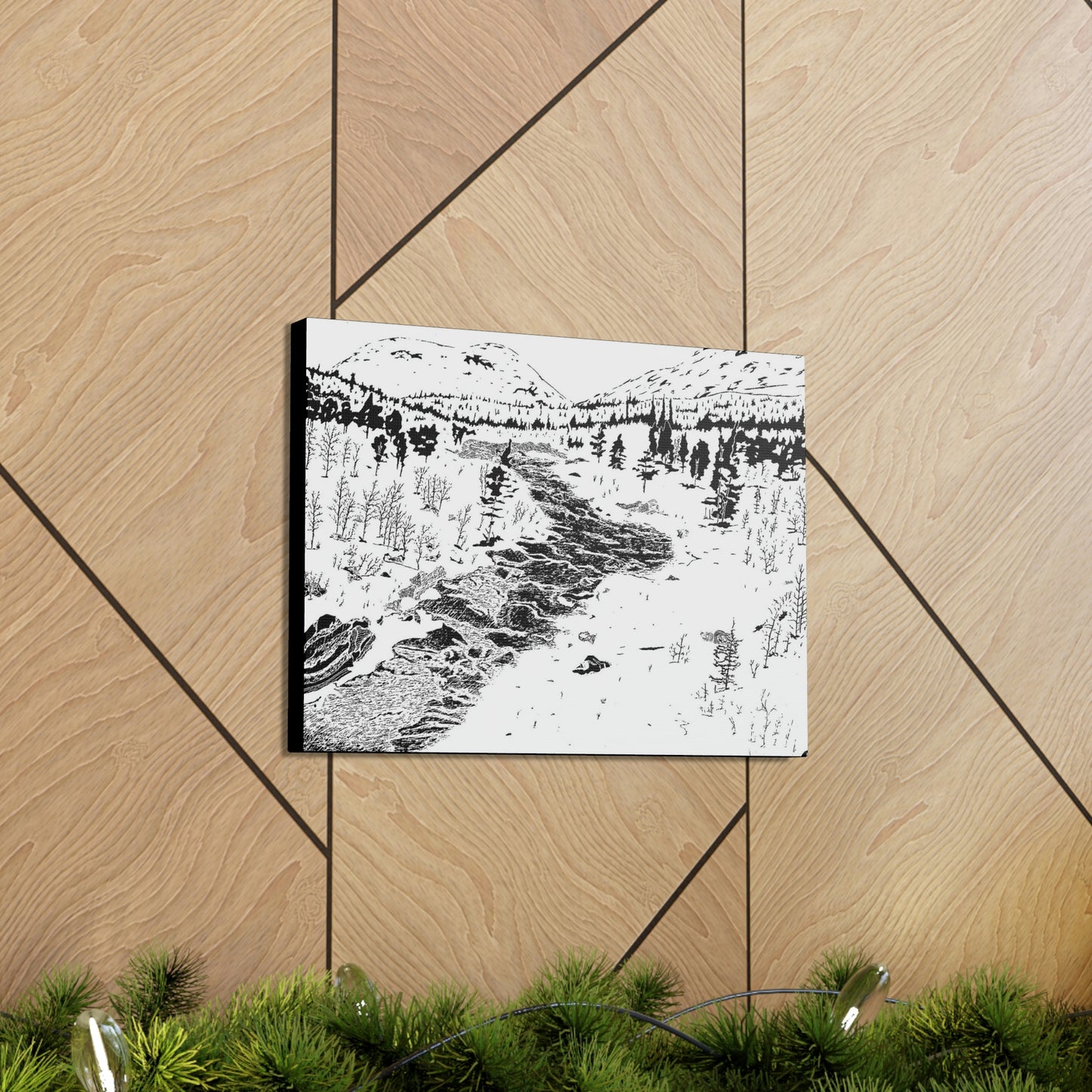 WONDERLUST Reversed Black & White Canvas Gallery Wraps