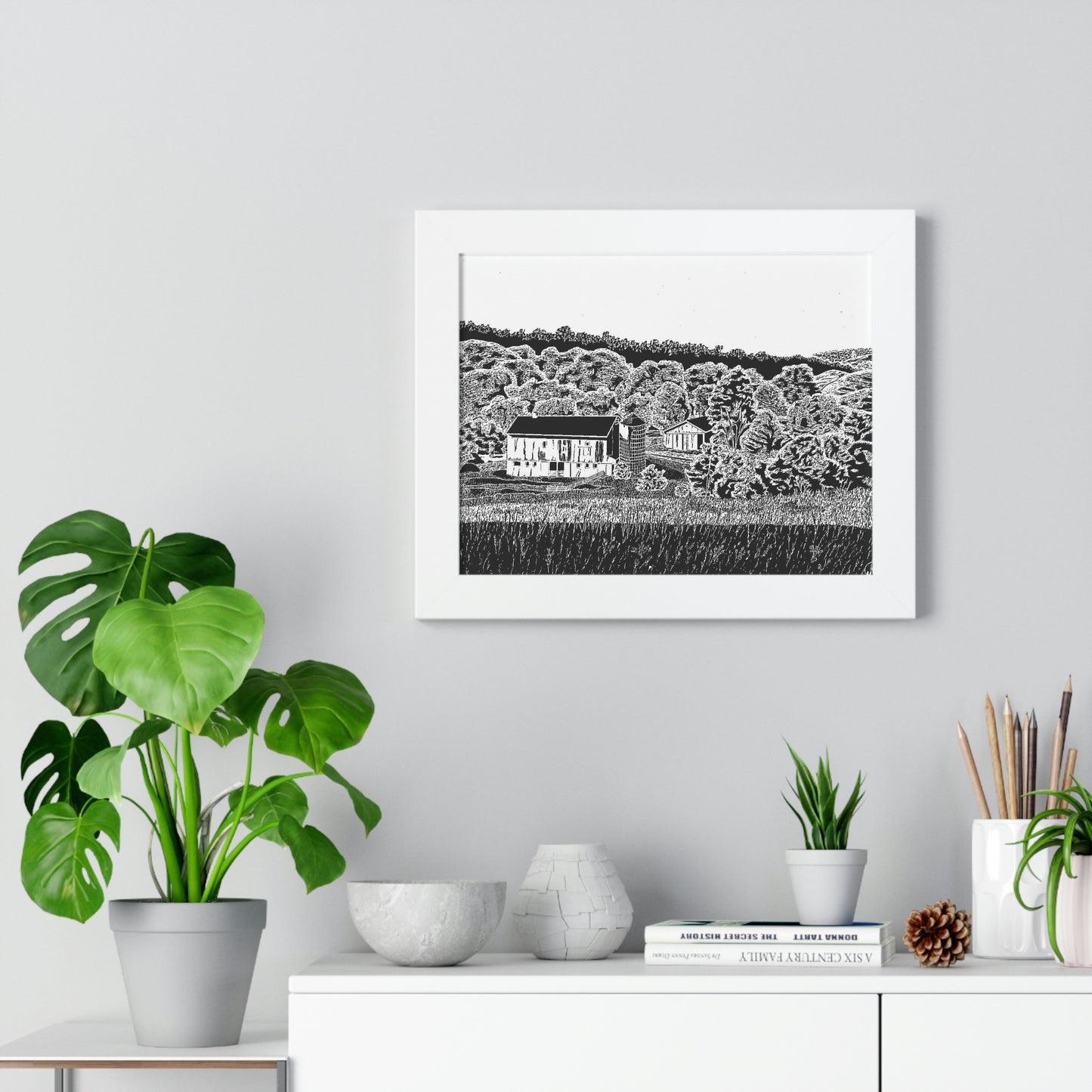 IMPASS (REVERSE BLACK & WHITE) Framed Horizontal Poster