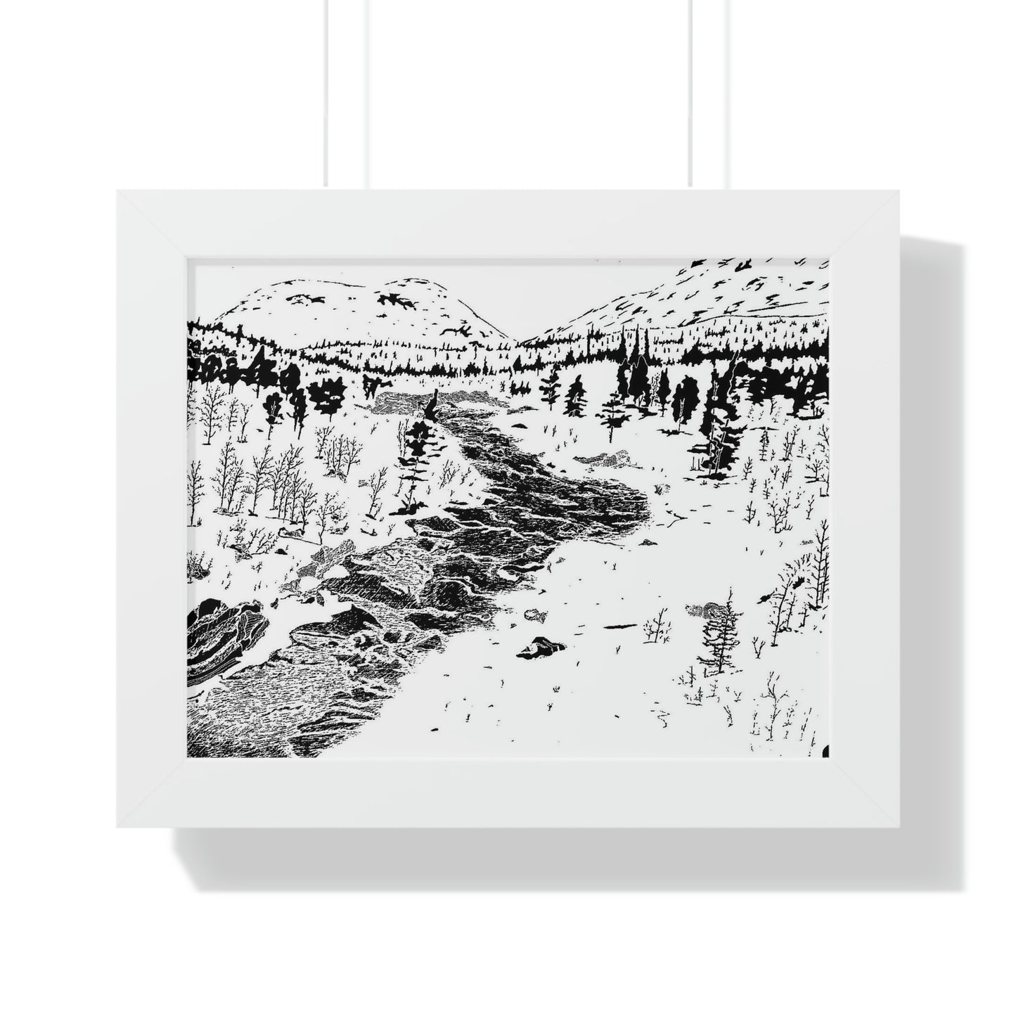 WONDERLUST (REVERSE BLACK & WHITE) Framed Horizontal Poster