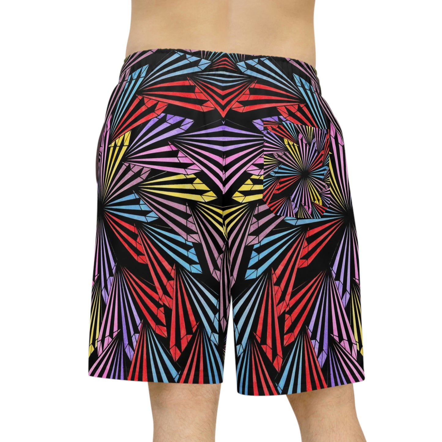PINWHEEL Athletic Long Shorts (AOP)