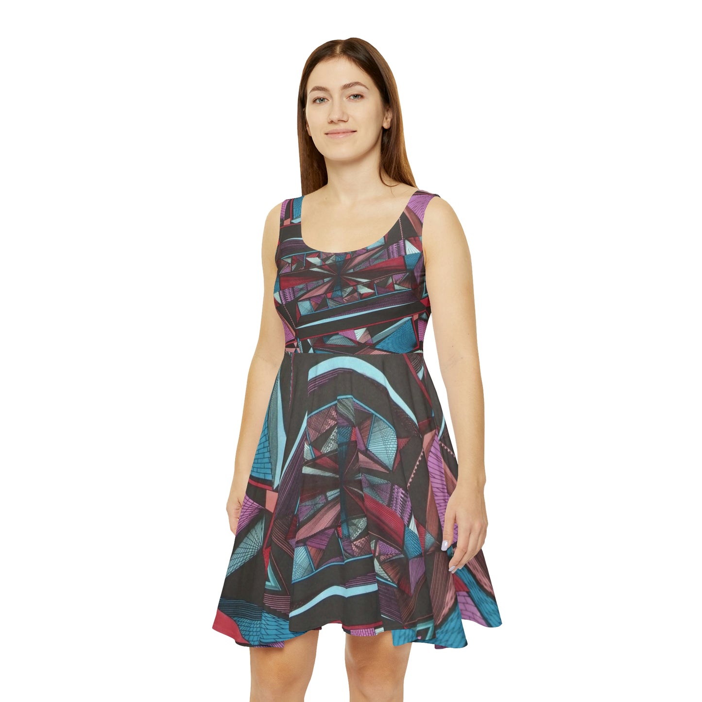 LIGHT DUO MEGALOPOLIS Women's Skater Dress