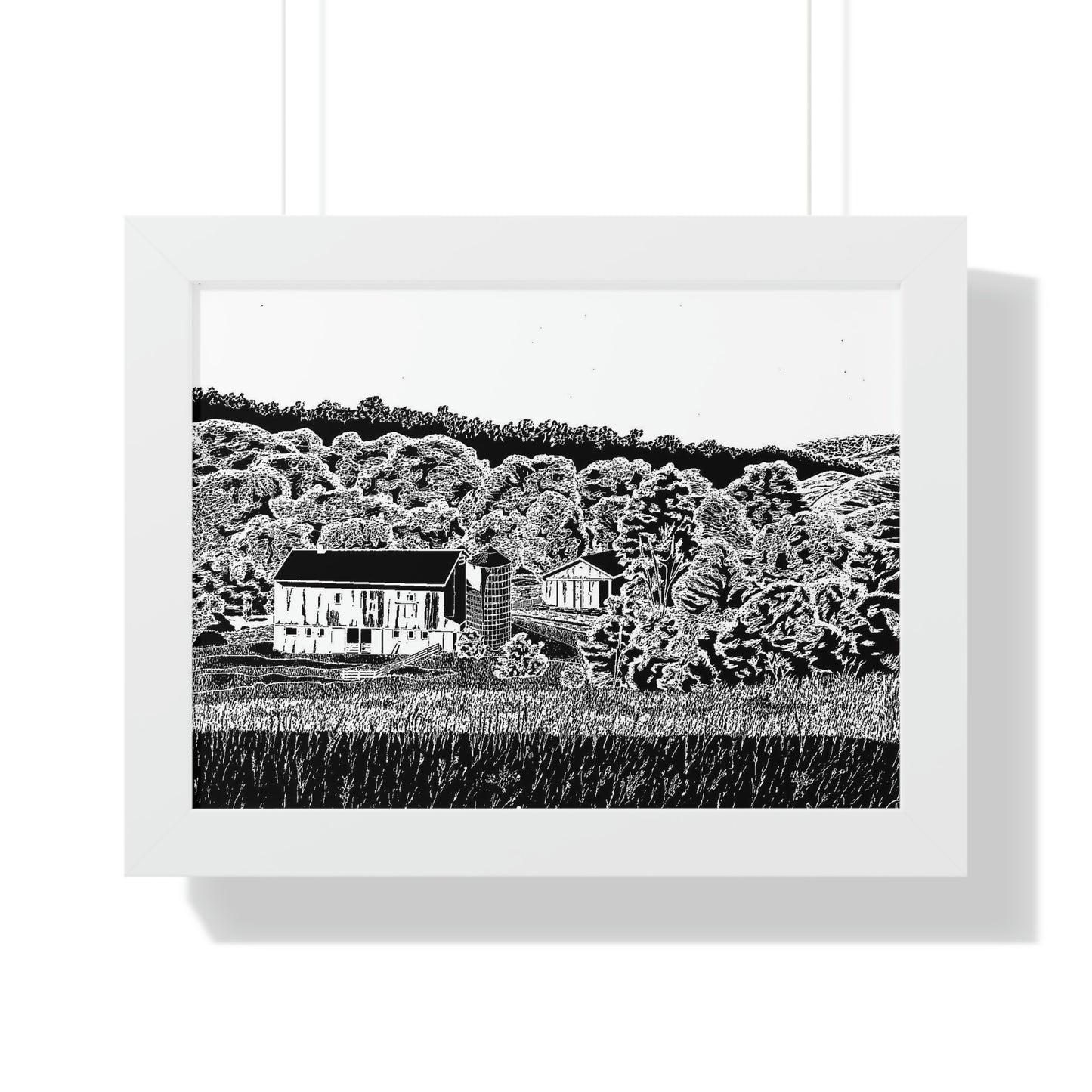 IMPASS (REVERSE BLACK & WHITE) Framed Horizontal Poster