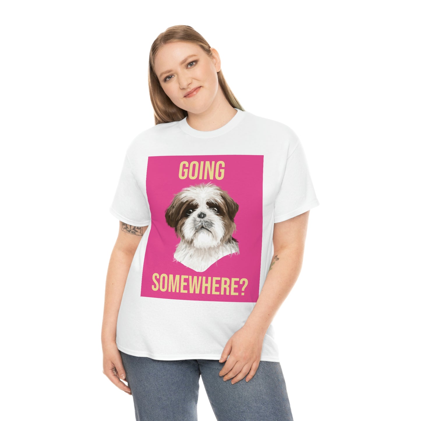 GOING SOMEWHERE? Unisex Heavy Cotton Tee