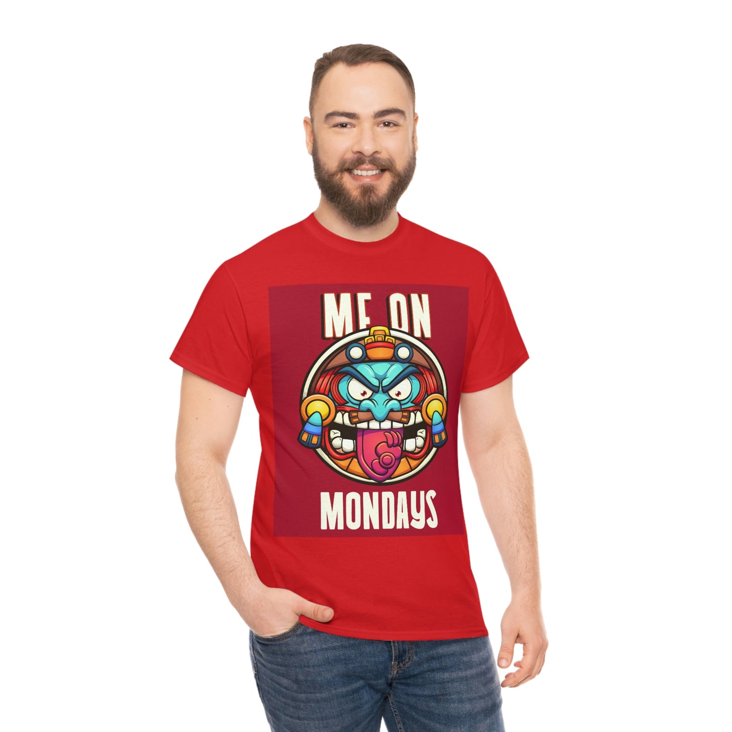 ME ON MONDAYS (RED) Unisex Heavy Cotton Tee