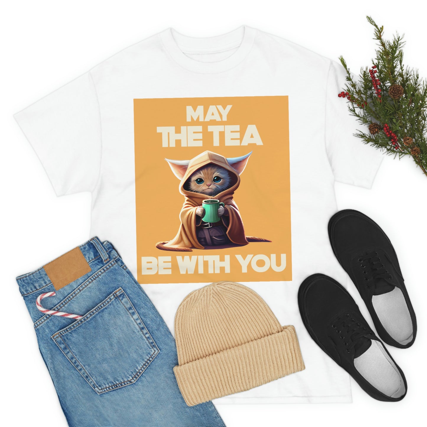 MAY THE TEA BE WITH YOU Unisex Heavy Cotton Tee