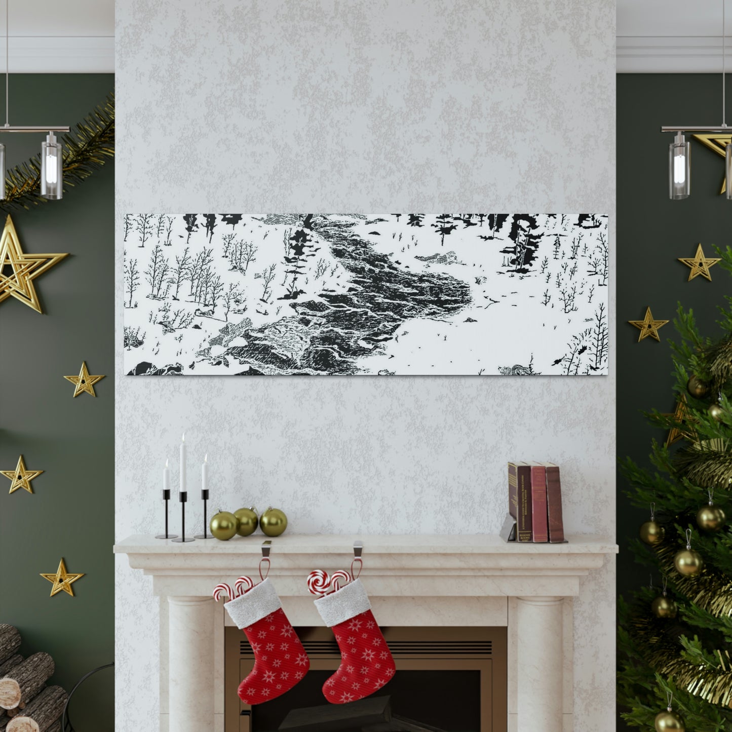 WONDERLUST Reversed Black & White Canvas Gallery Wraps