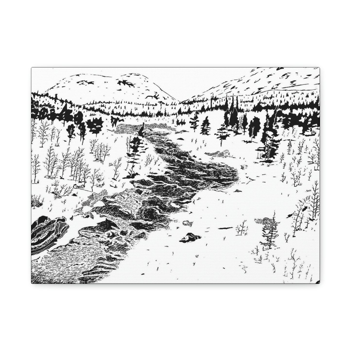 WONDERLUST Reversed Black & White Canvas Gallery Wraps