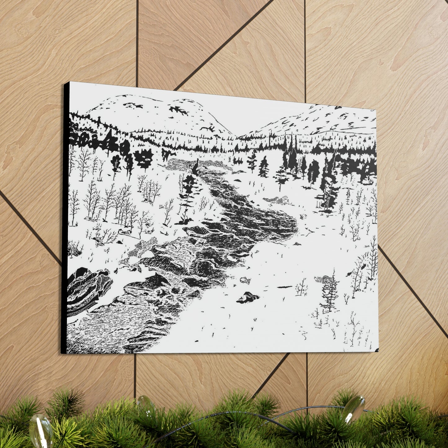 WONDERLUST Reversed Black & White Canvas Gallery Wraps