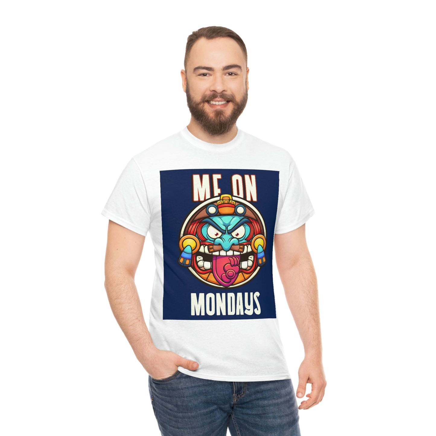 ME ON MONDAYS (BLUE) Unisex Heavy Cotton Tee