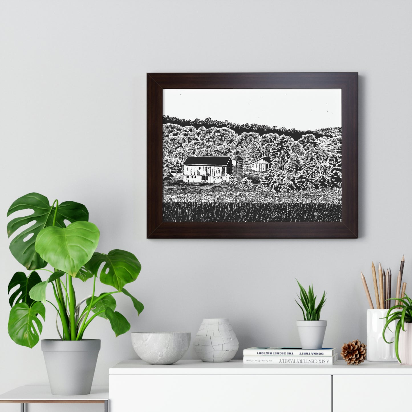 IMPASS (REVERSE BLACK & WHITE) Framed Horizontal Poster