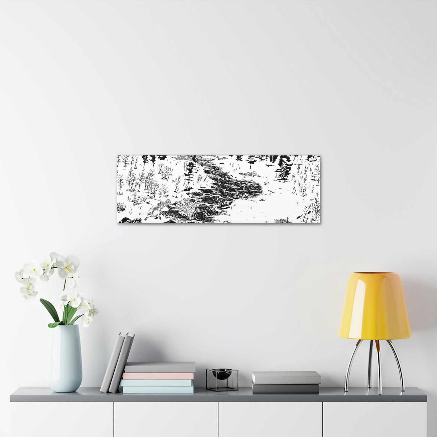 WONDERLUST Reversed Black & White Canvas Gallery Wraps