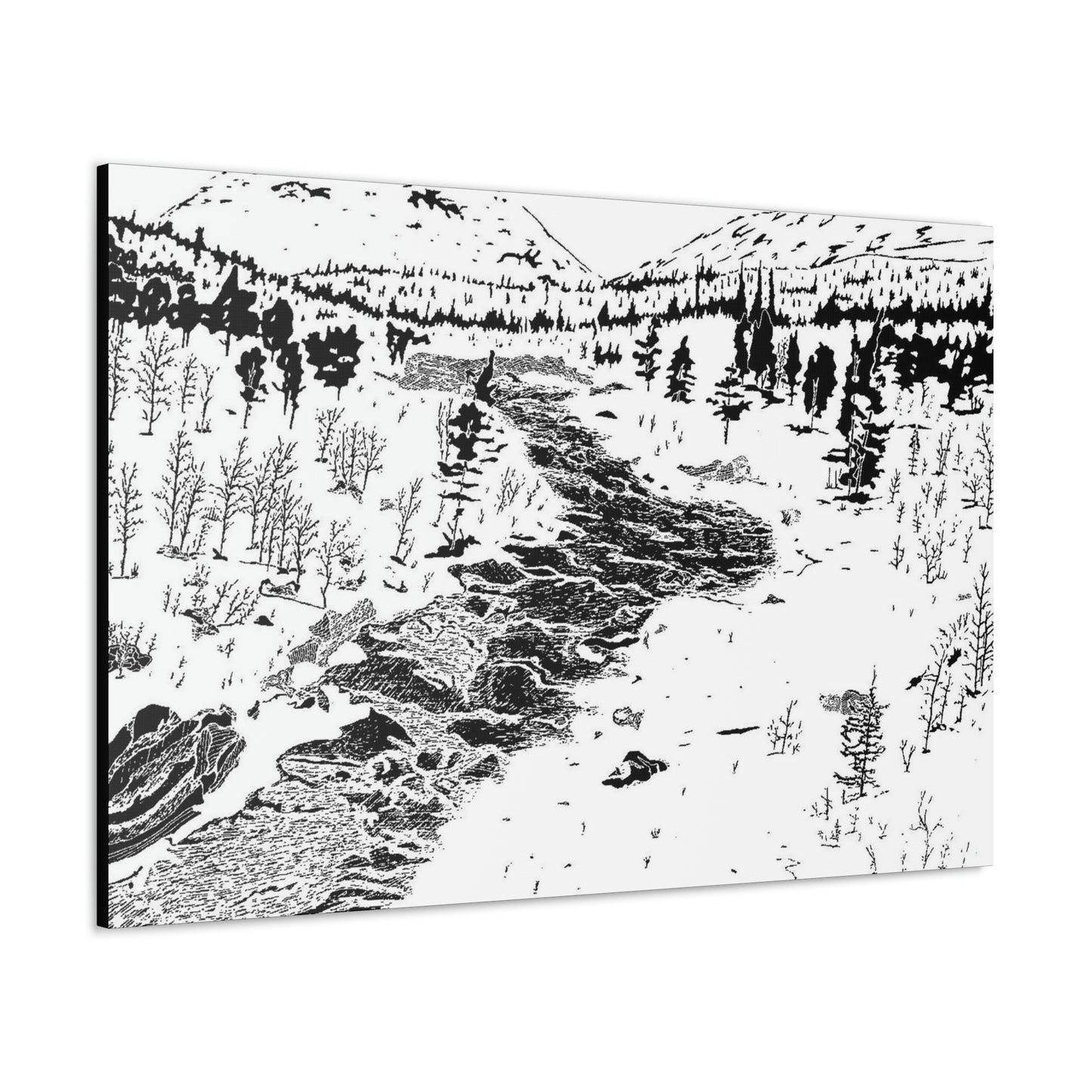 WONDERLUST Reversed Black & White Canvas Gallery Wraps