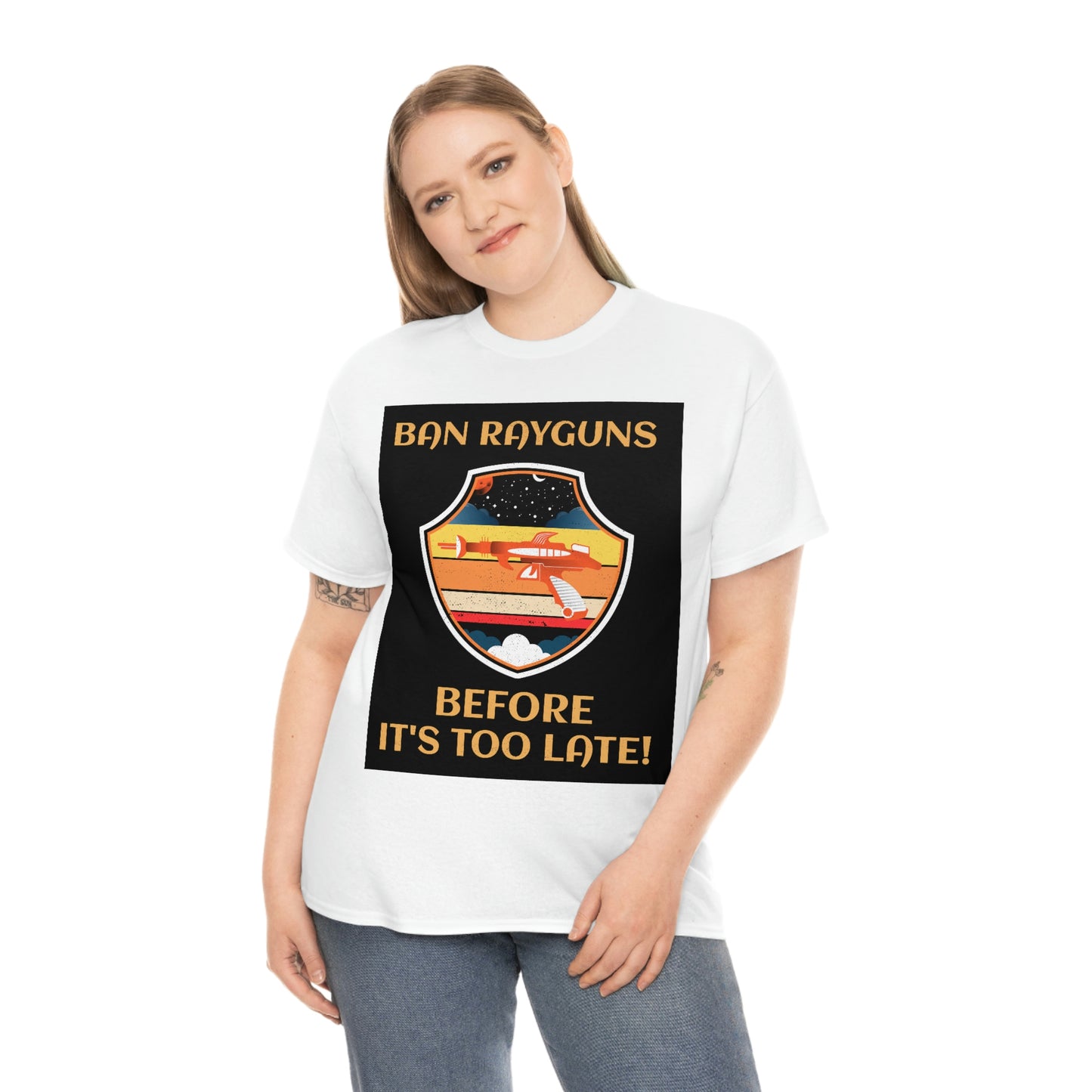 BAN RAYGUNS Unisex Heavy Cotton Tee