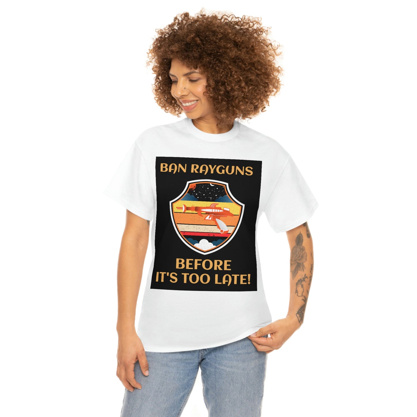 BAN RAYGUNS Unisex Heavy Cotton Tee