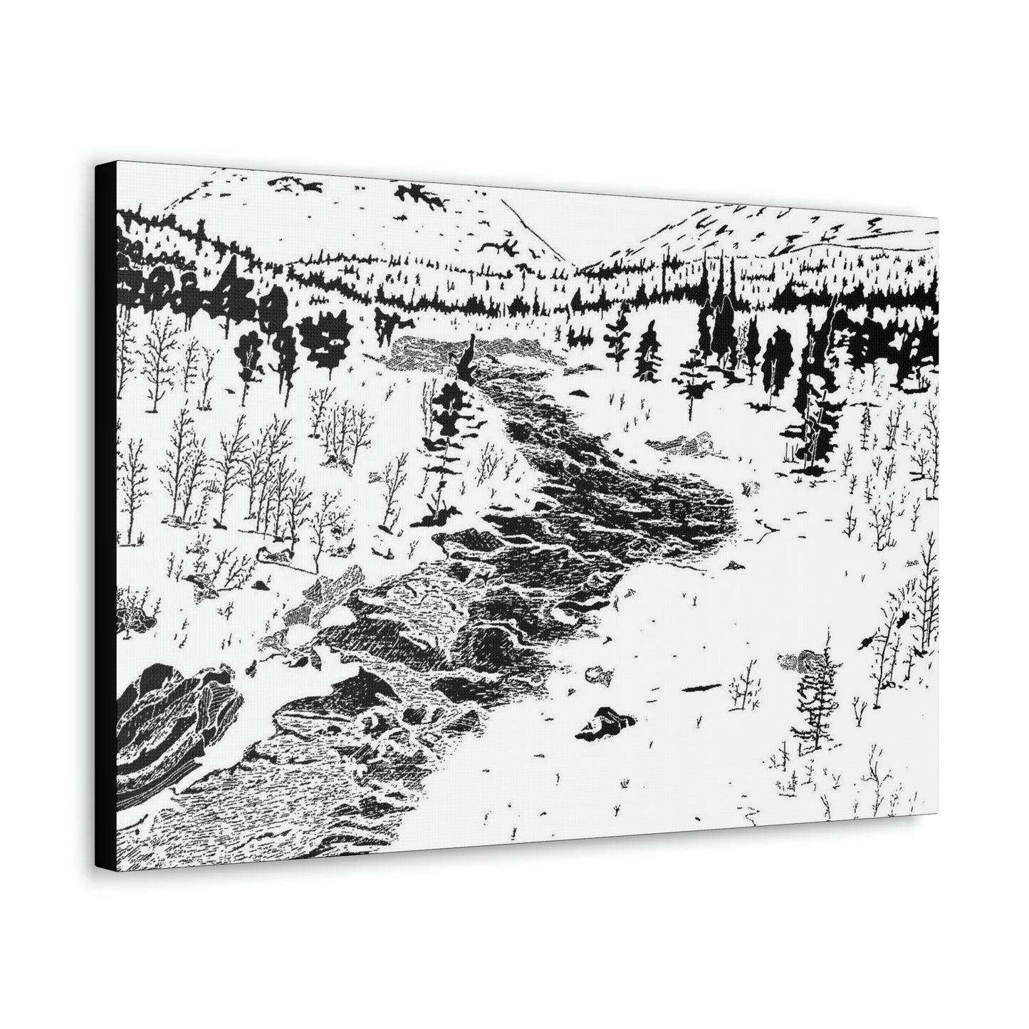 WONDERLUST Reversed Black & White Canvas Gallery Wraps