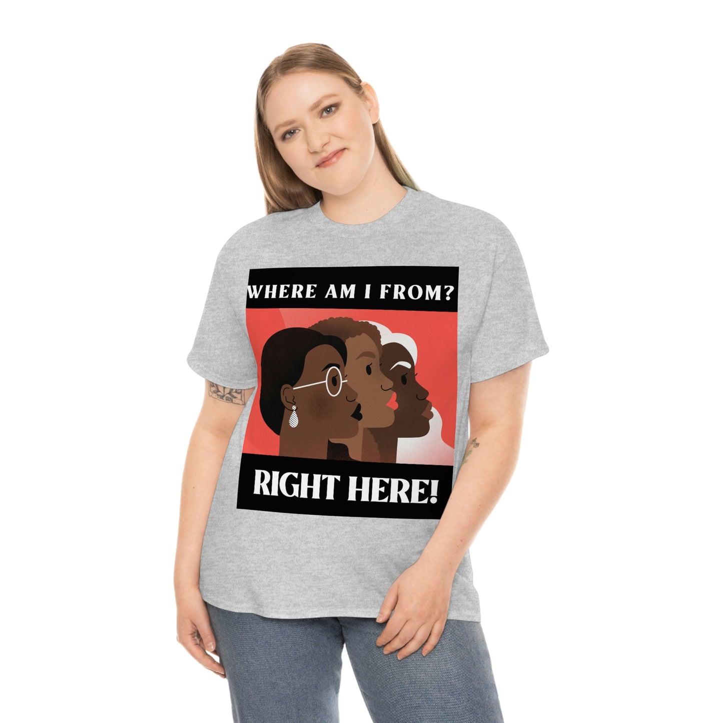 WHERE AM I FROM? Unisex Heavy Cotton Tee