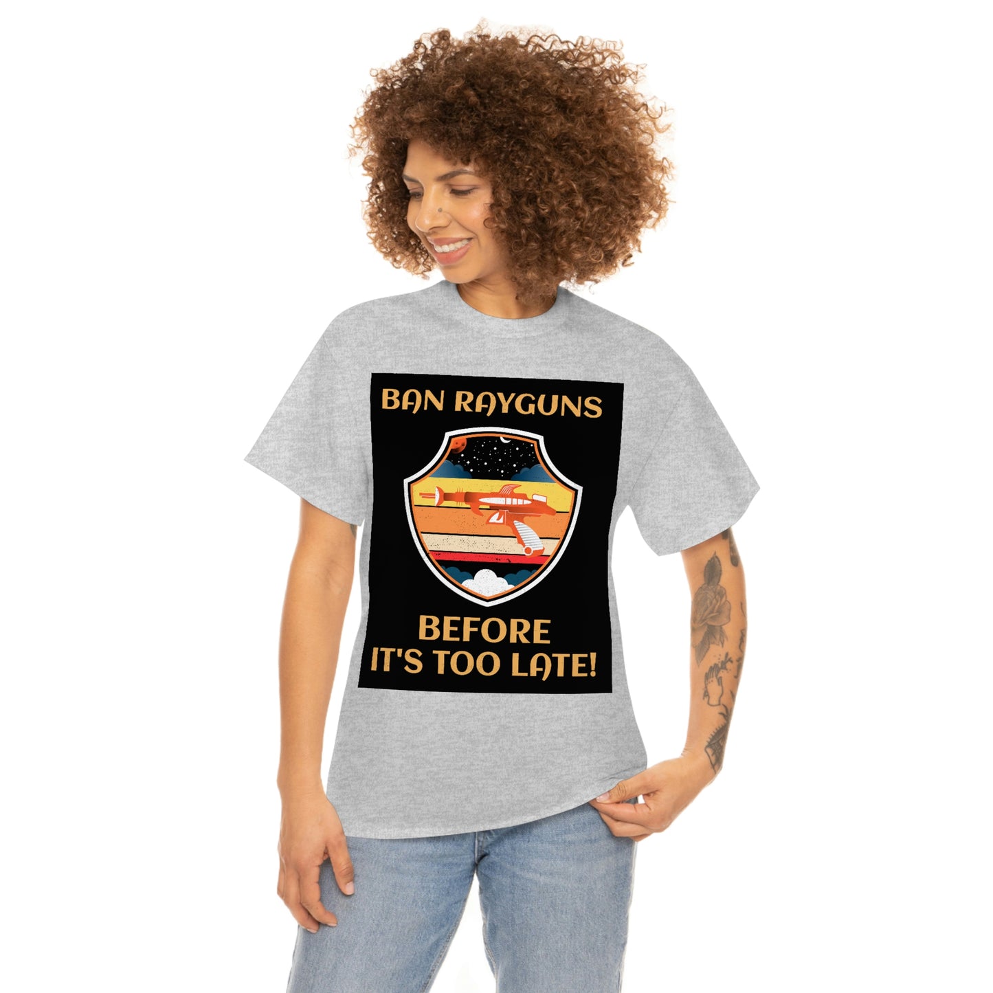BAN RAYGUNS Unisex Heavy Cotton Tee