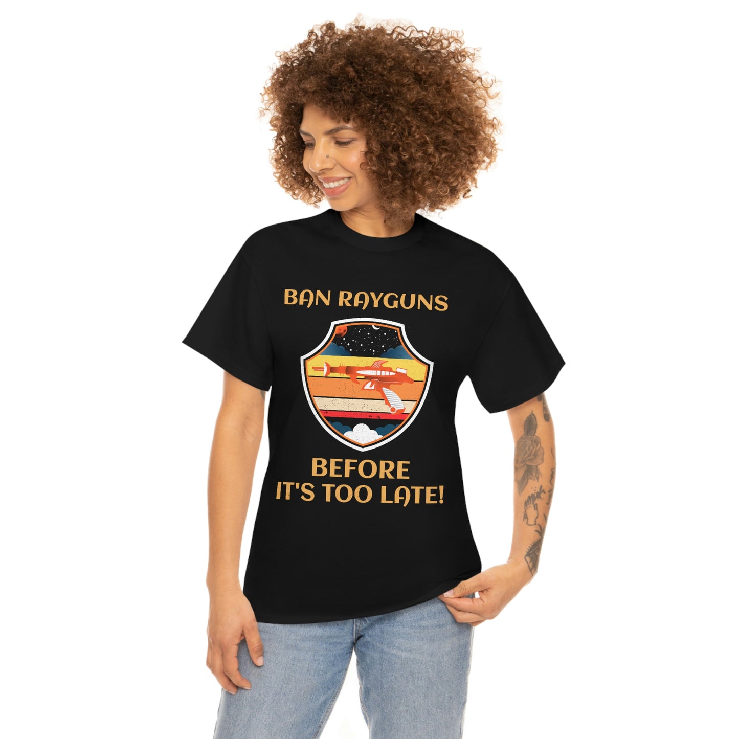 BAN RAYGUNS Unisex Heavy Cotton Tee