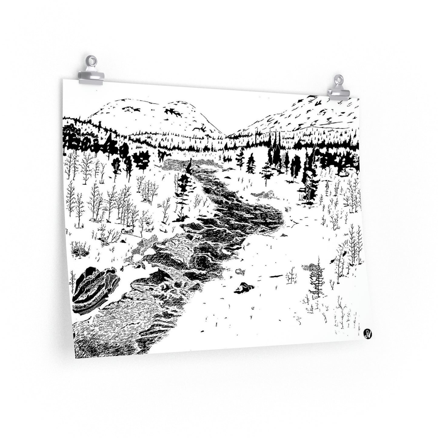 WONDERLUST(REVERSE BLACK & WHITE) Premium Matte horizontal posters