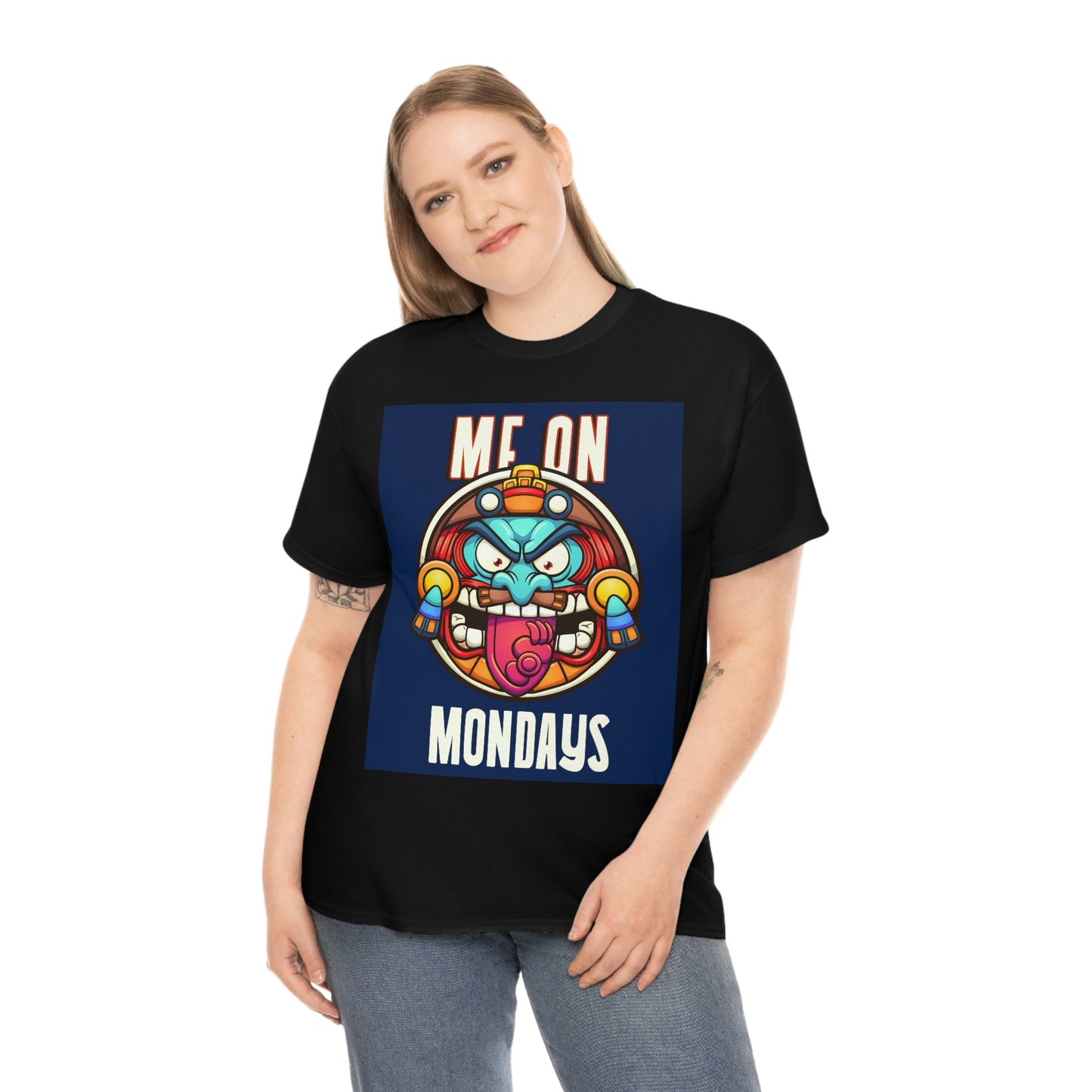 ME ON MONDAYS (BLUE) Unisex Heavy Cotton Tee