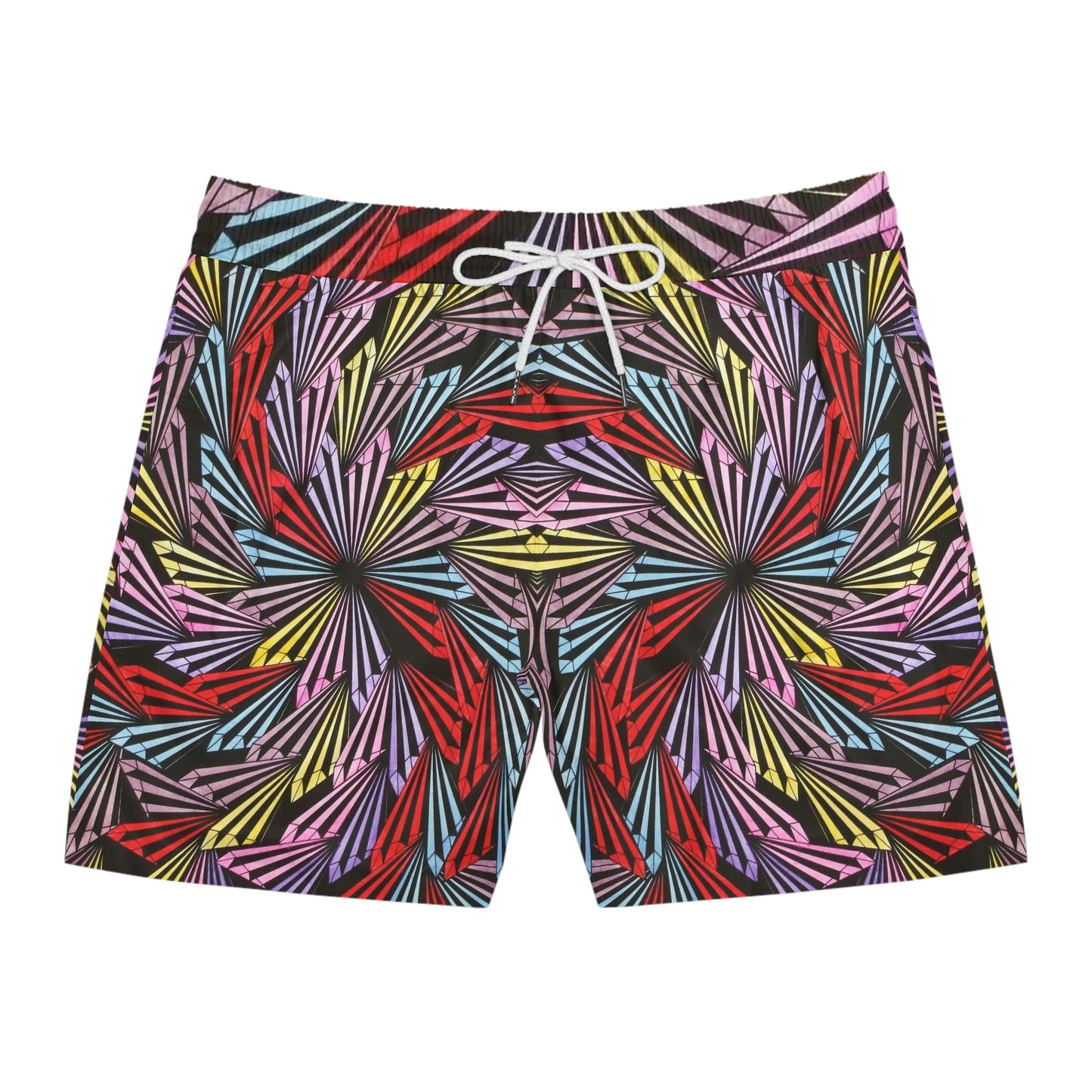 PINWHEEL Men's Mid-Length Swim Shorts (AOP)