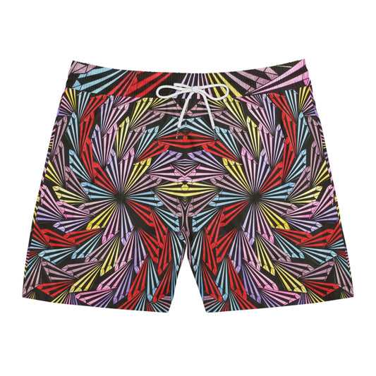 PINWHEEL Men's Mid-Length Swim Shorts (AOP)