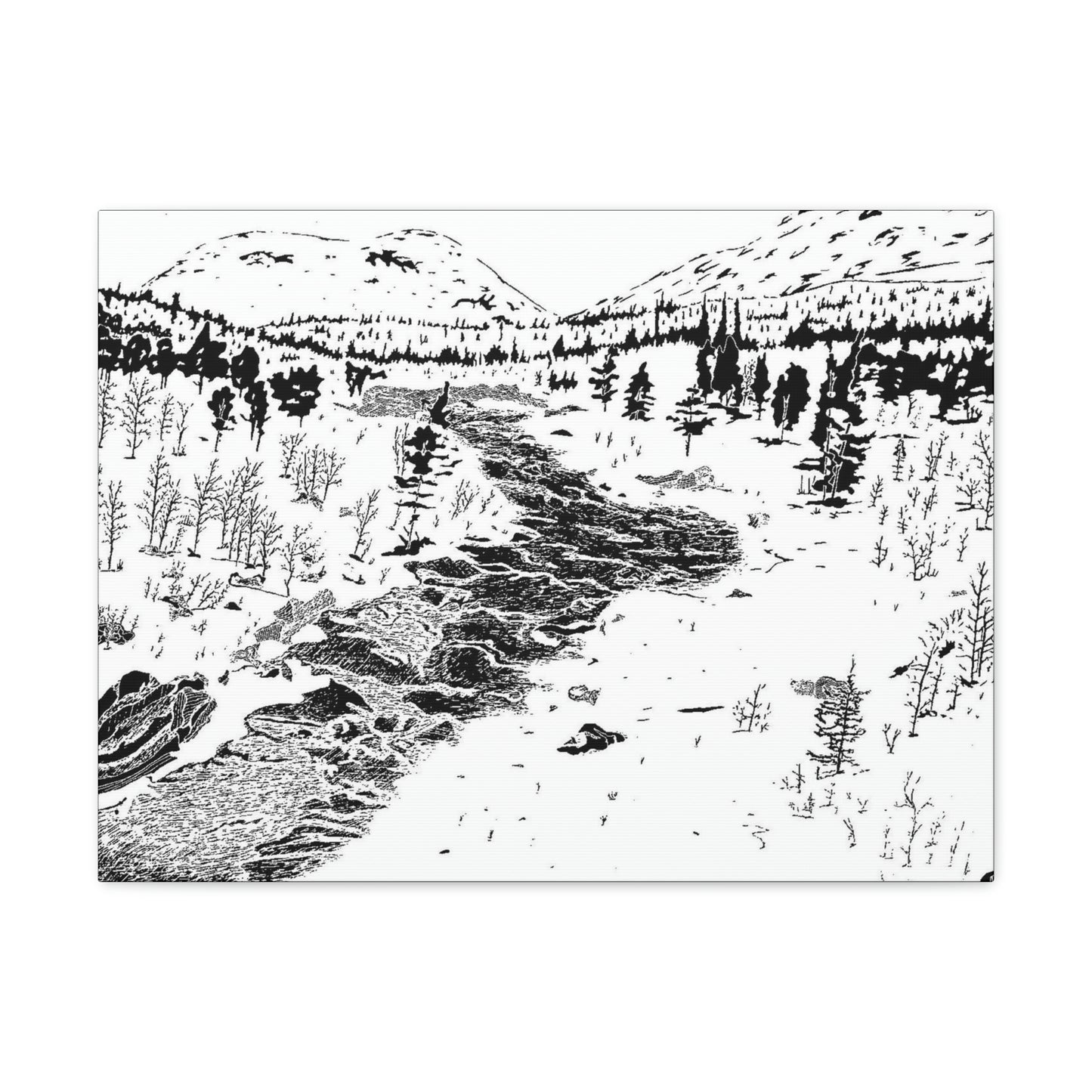 WONDERLUST Reversed Black & White Canvas Gallery Wraps