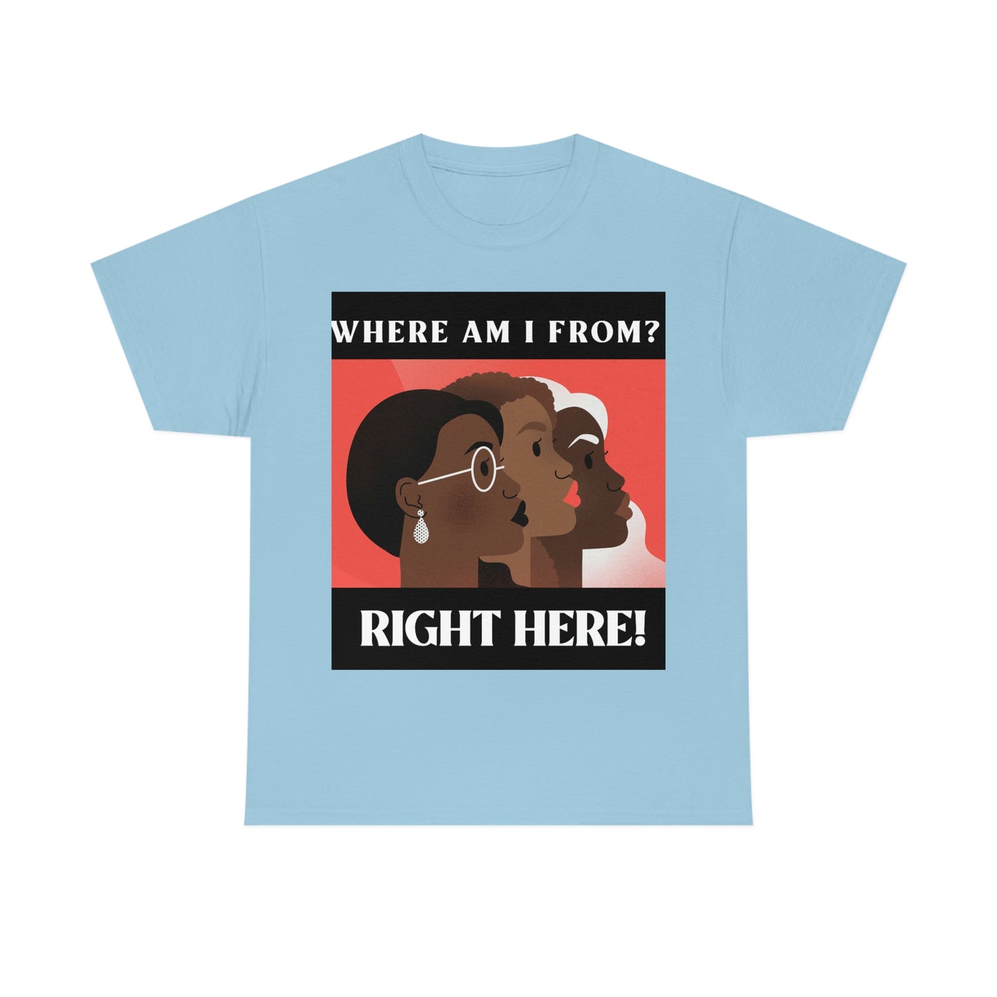 WHERE AM I FROM? Unisex Heavy Cotton Tee