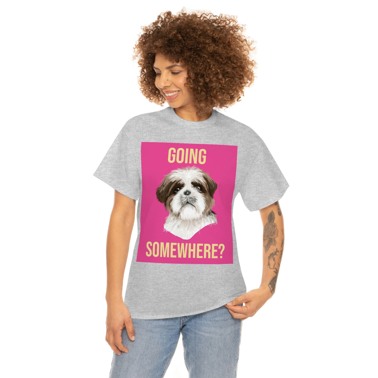 GOING SOMEWHERE? Unisex Heavy Cotton Tee