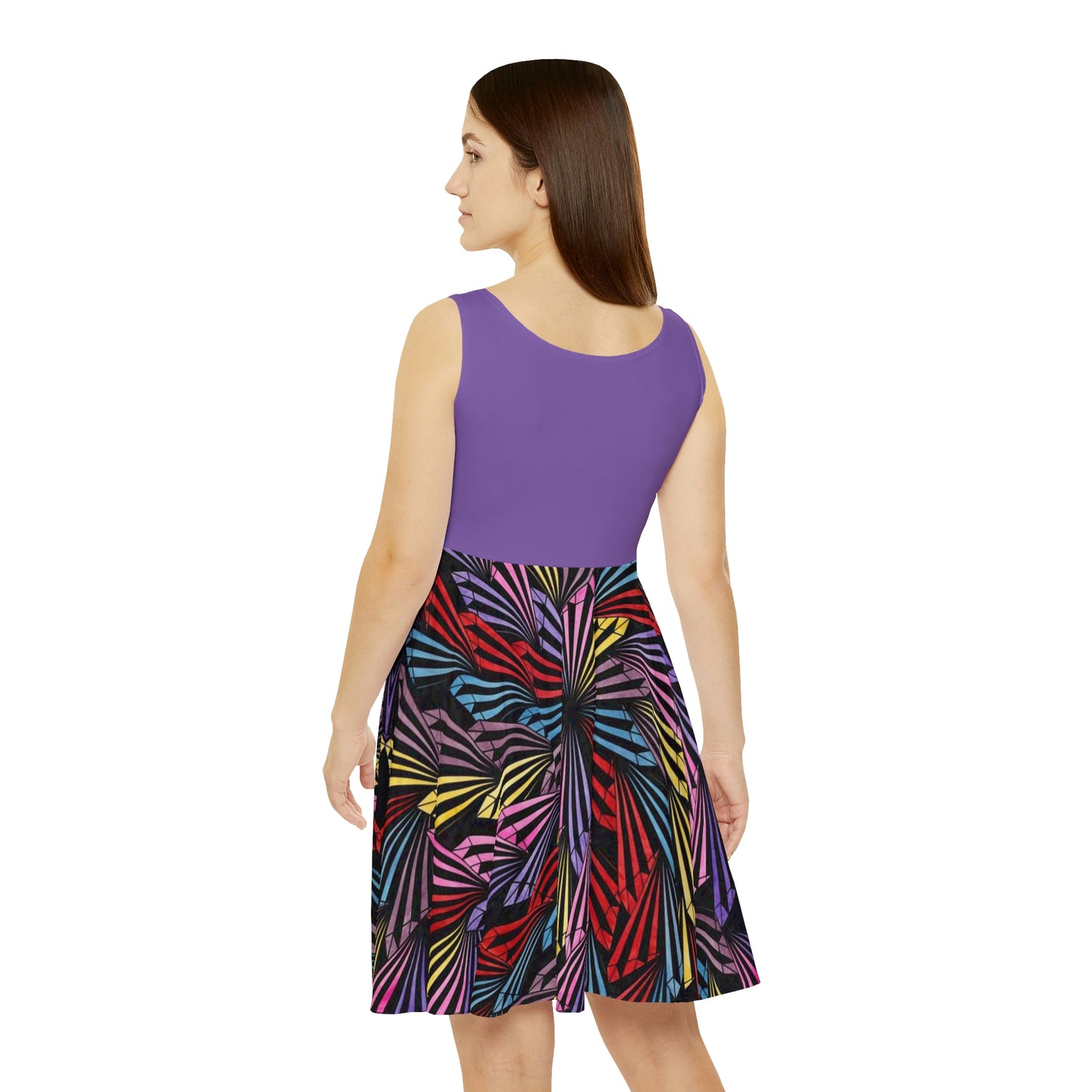 PURPLE PINWHEEL Women's Skater Dress