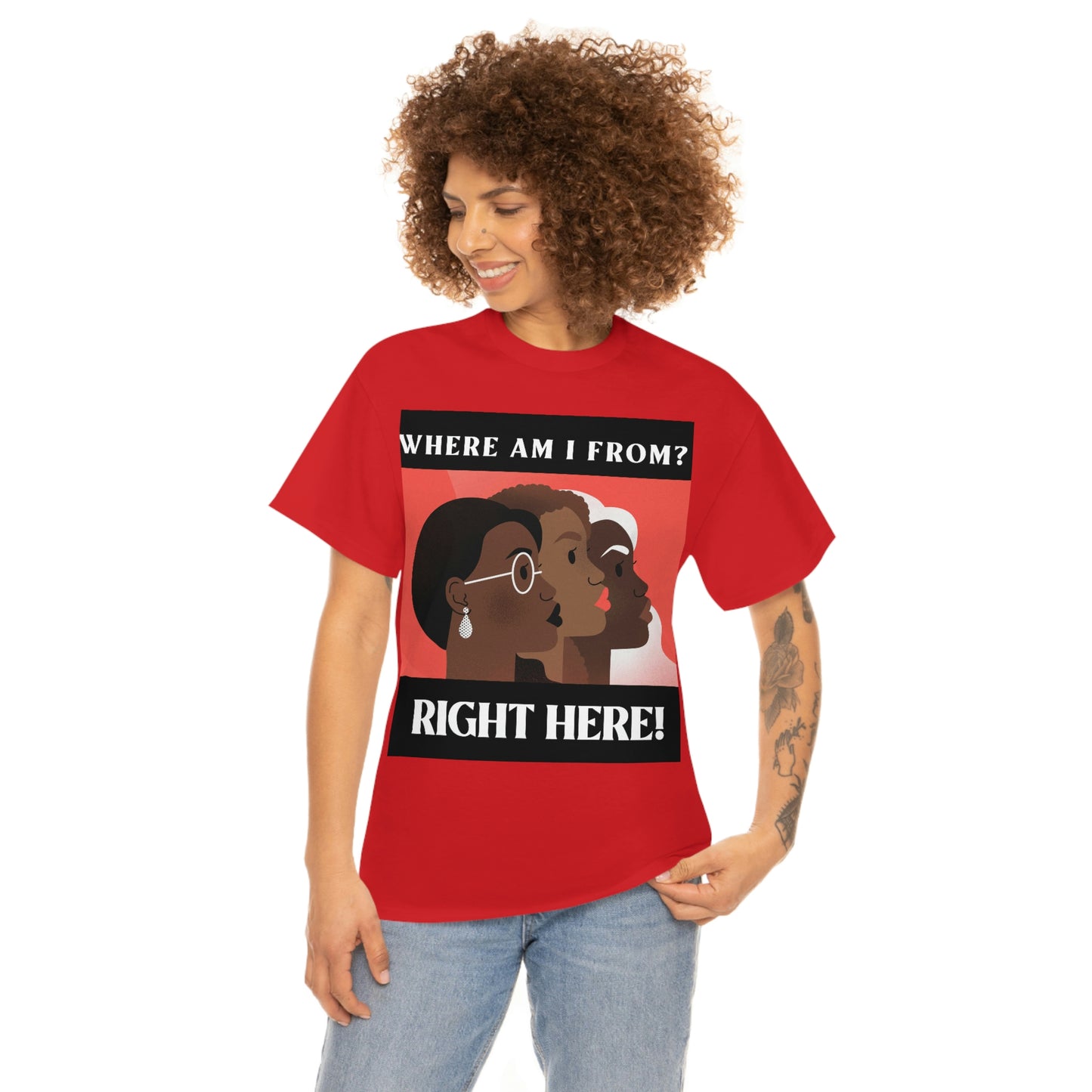 WHERE AM I FROM? Unisex Heavy Cotton Tee