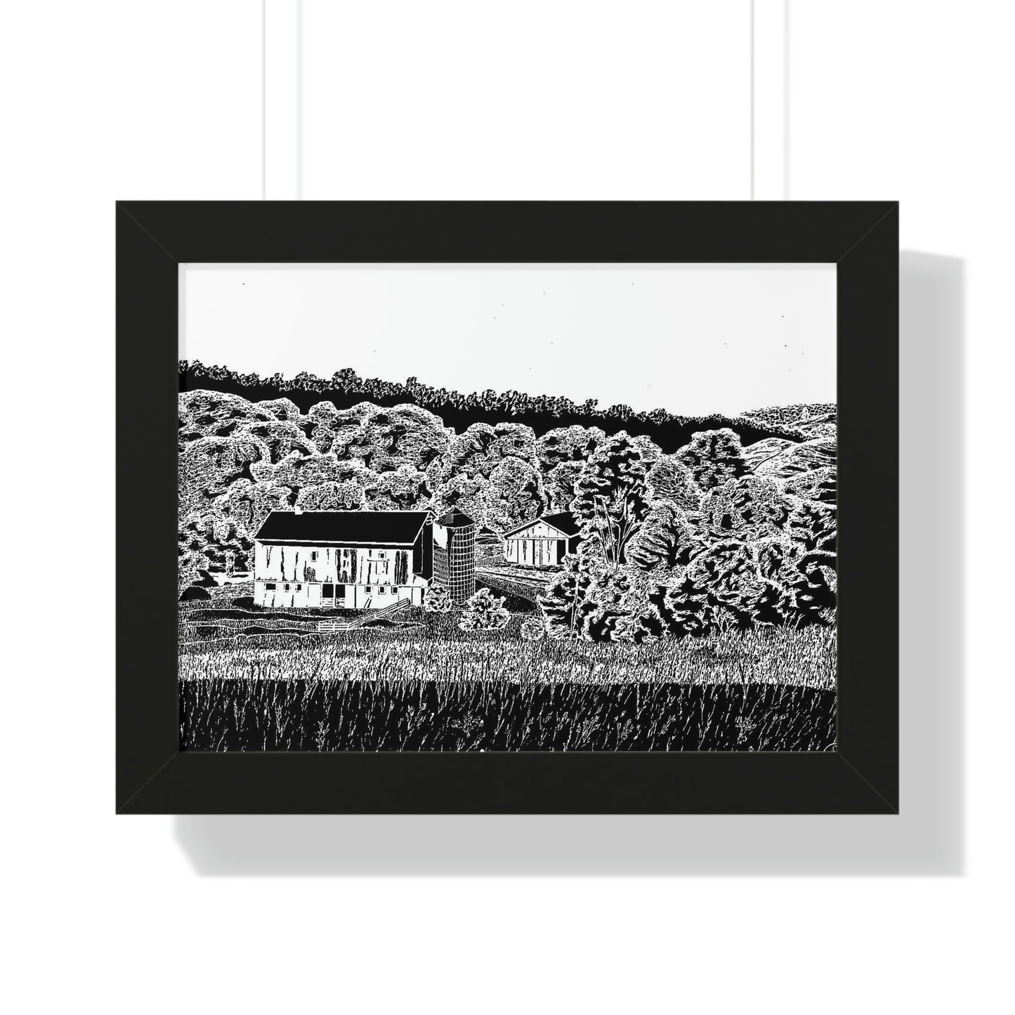 IMPASS (REVERSE BLACK & WHITE) Framed Horizontal Poster