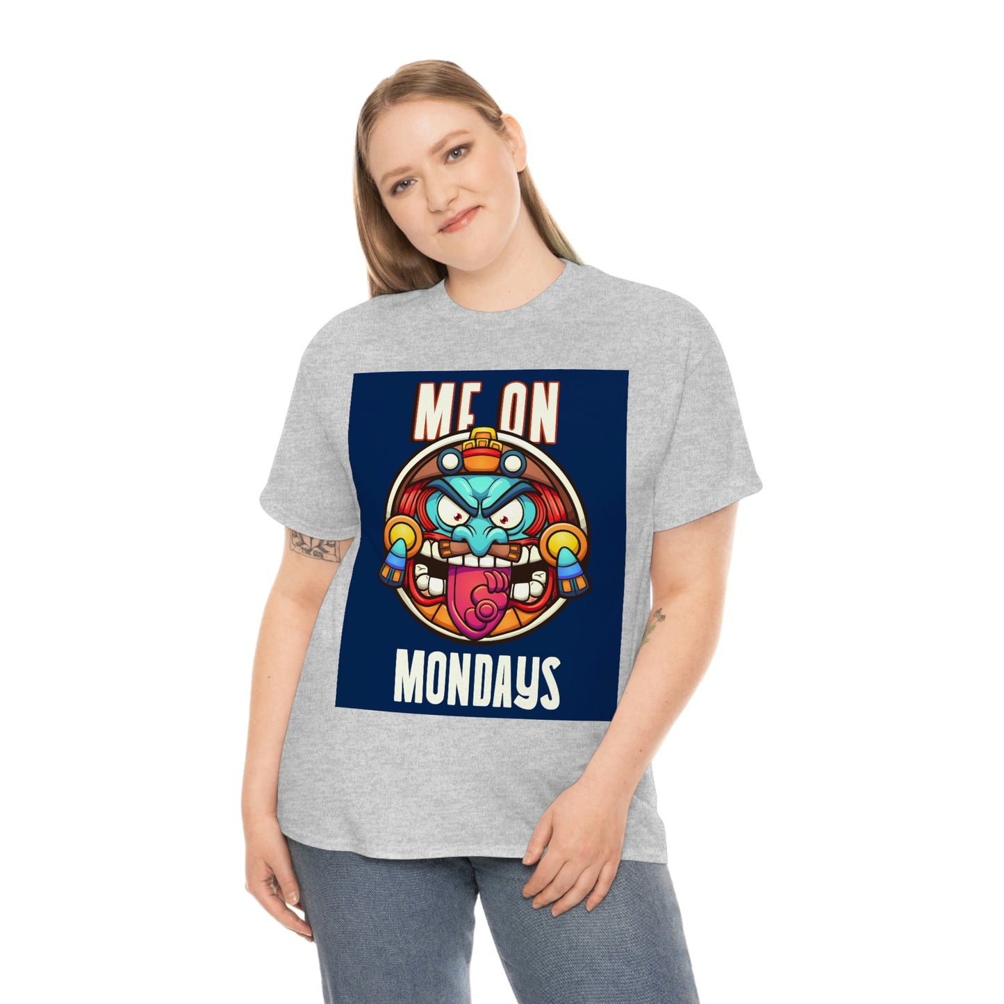 ME ON MONDAYS (BLUE) Unisex Heavy Cotton Tee