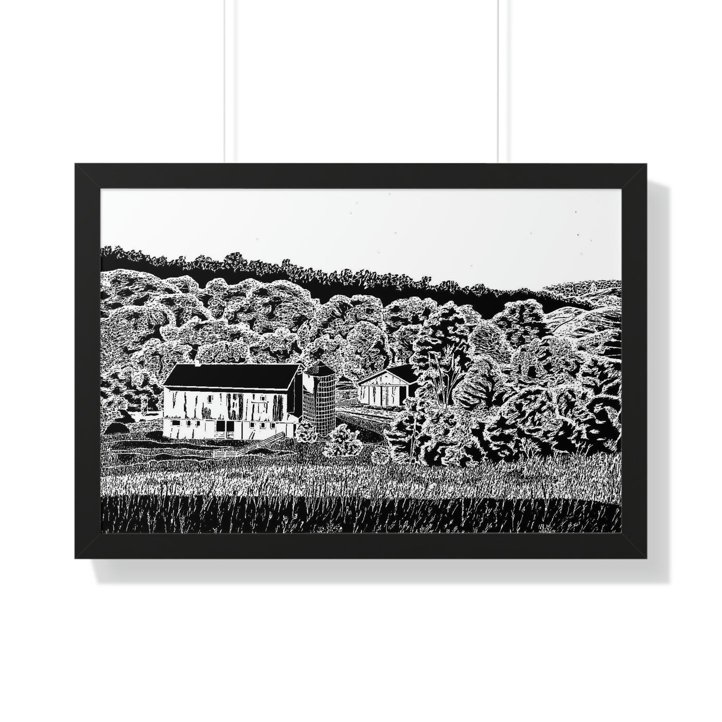 IMPASS (REVERSE BLACK & WHITE) Framed Horizontal Poster