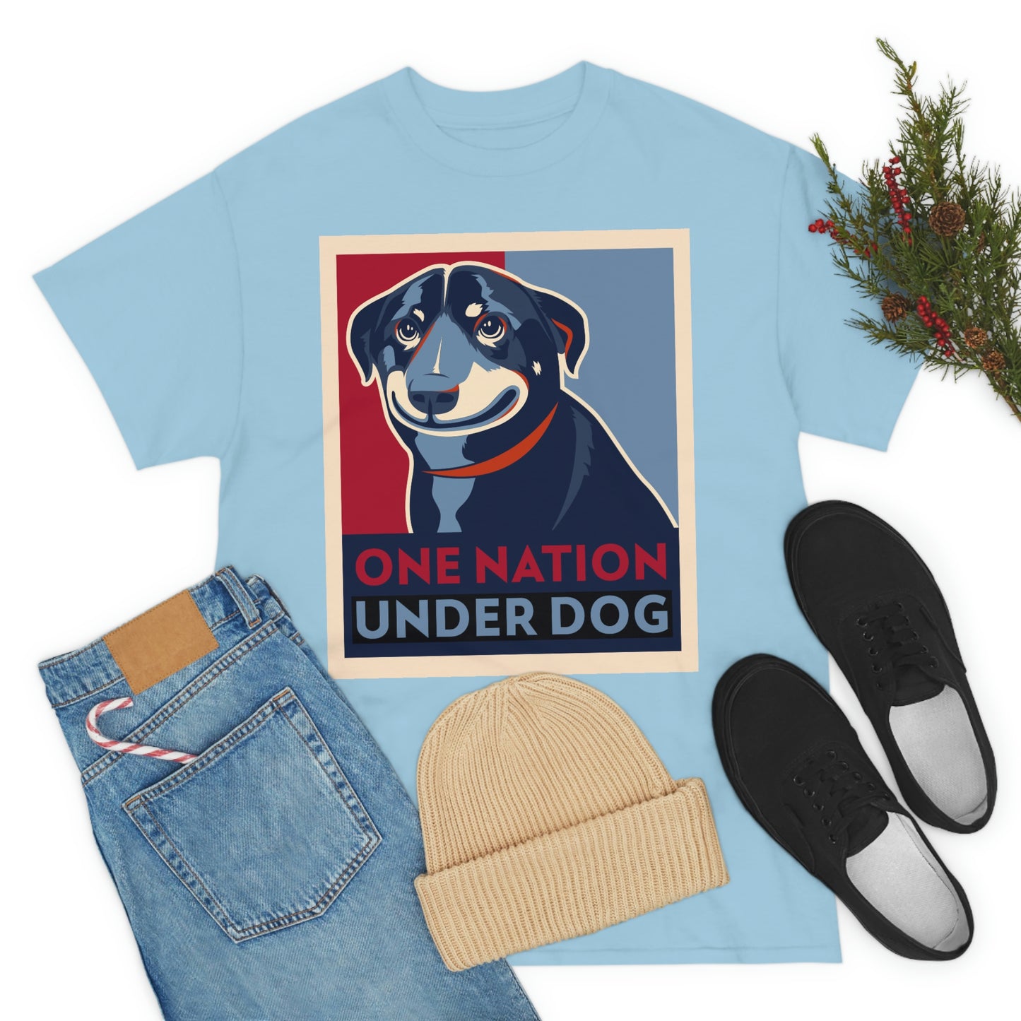 ONE NATION UNDER DOG Unisex Heavy Cotton Tee