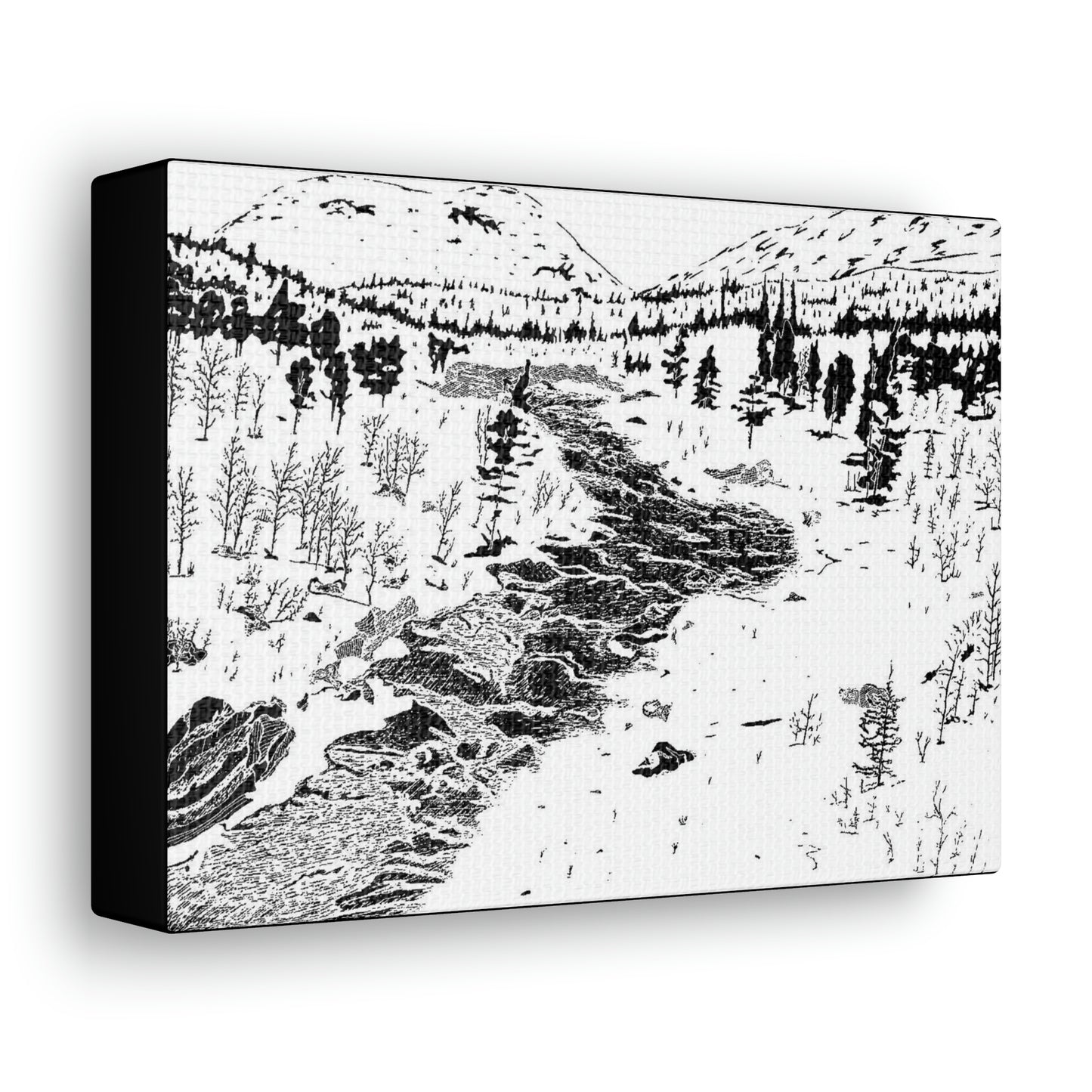 WONDERLUST Reversed Black & White Canvas Gallery Wraps