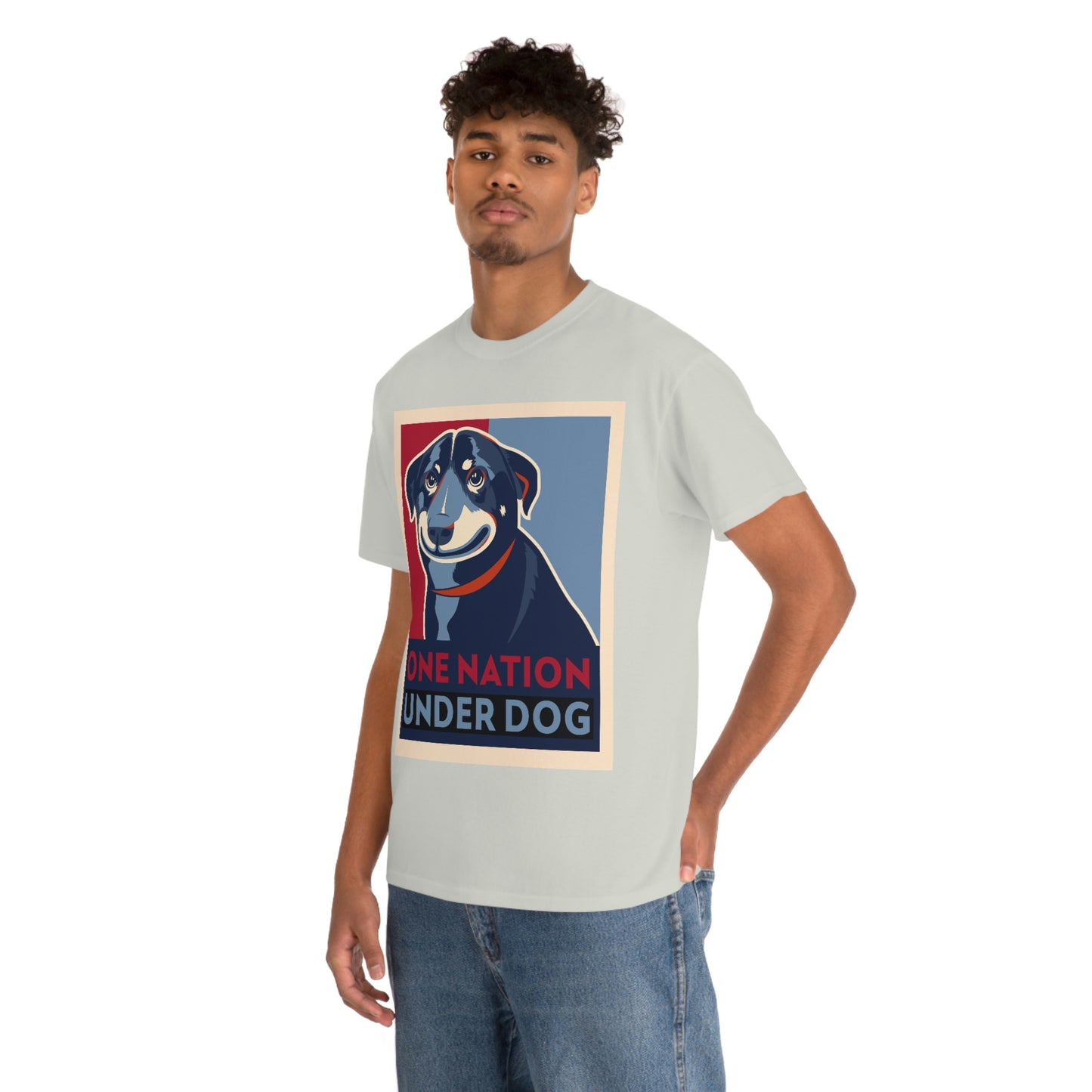 ONE NATION UNDER DOG Unisex Heavy Cotton Tee