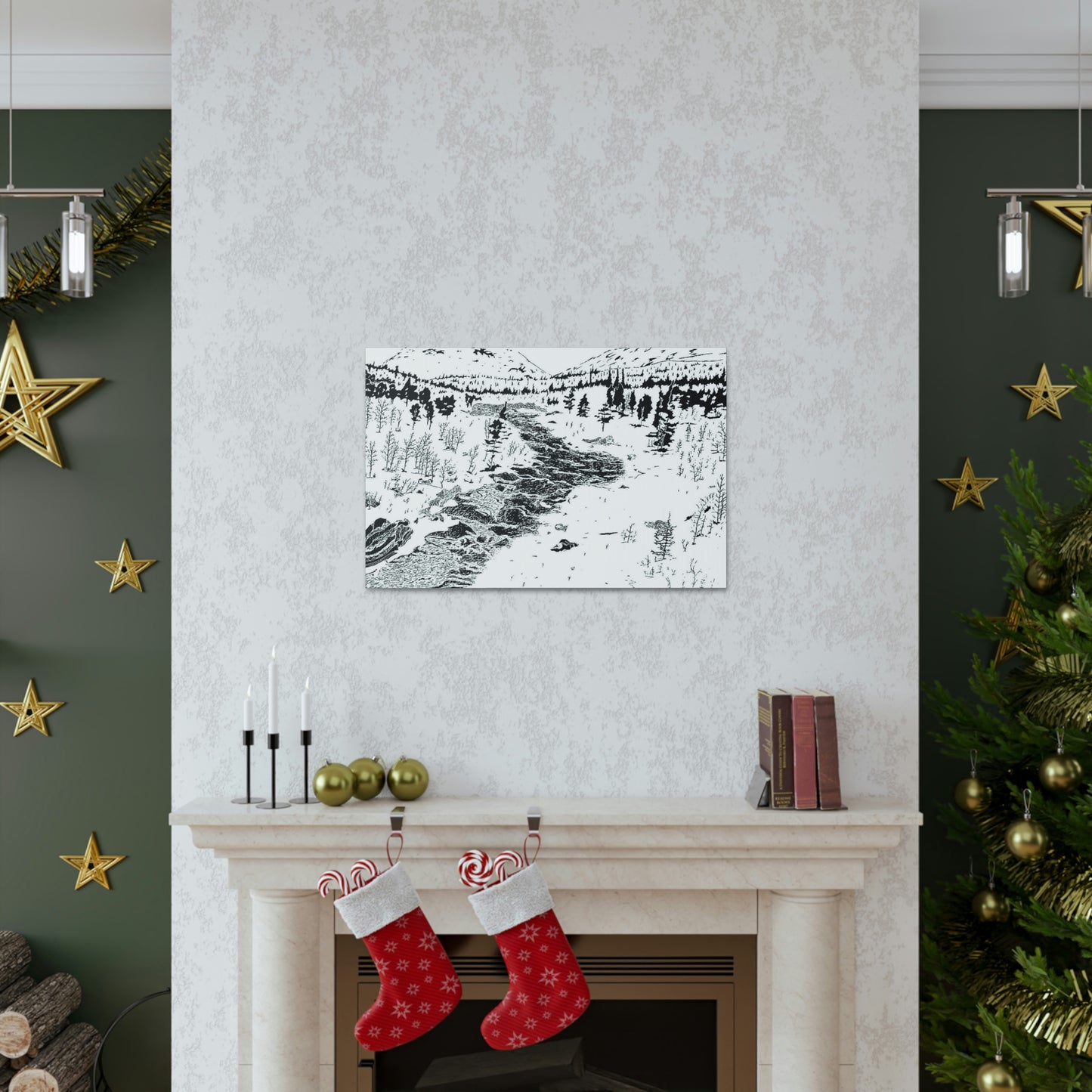 WONDERLUST Reversed Black & White Canvas Gallery Wraps