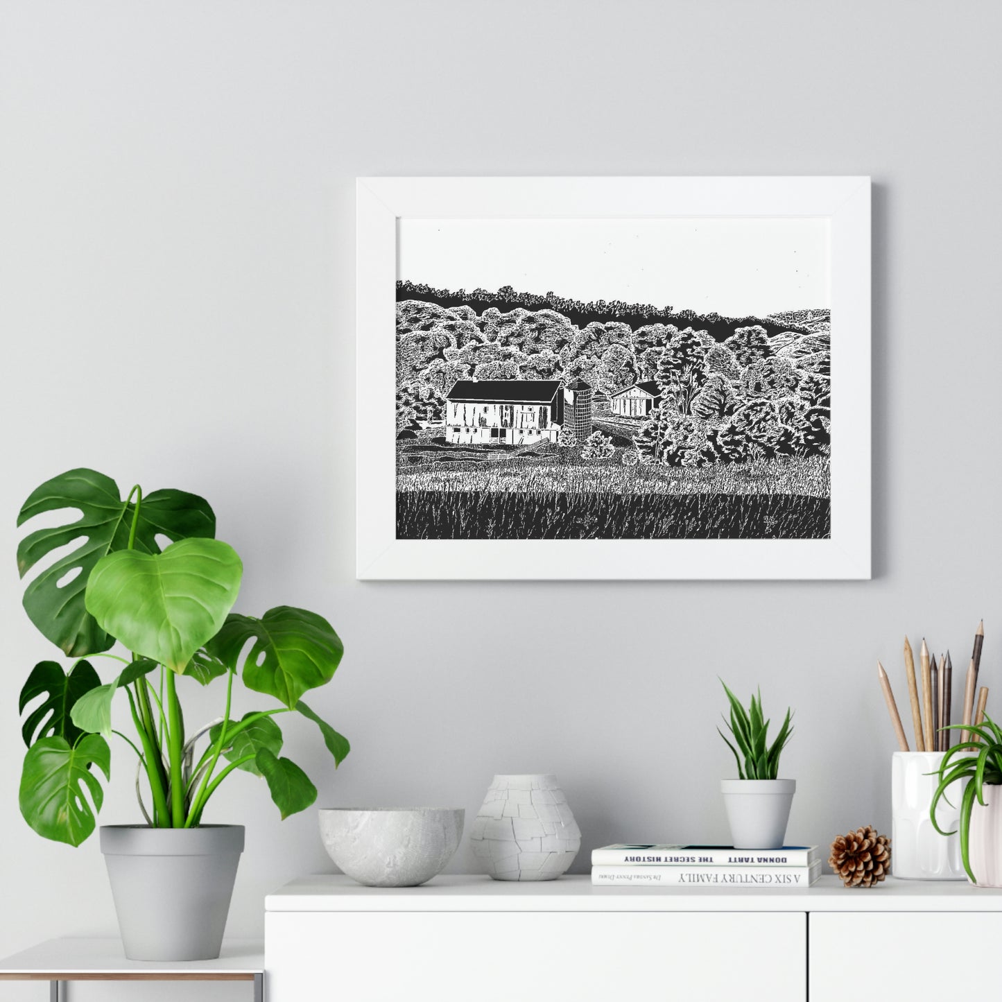 IMPASS (REVERSE BLACK & WHITE) Framed Horizontal Poster