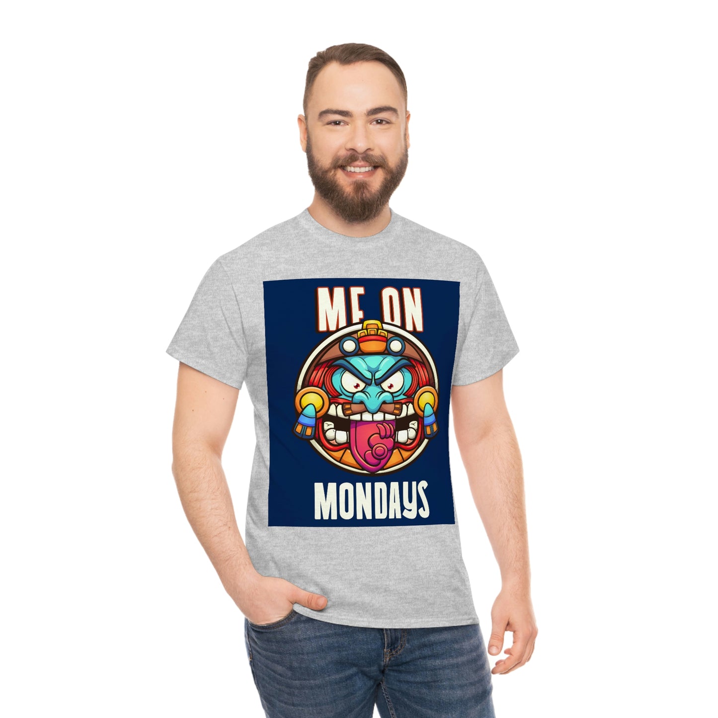 ME ON MONDAYS (BLUE) Unisex Heavy Cotton Tee