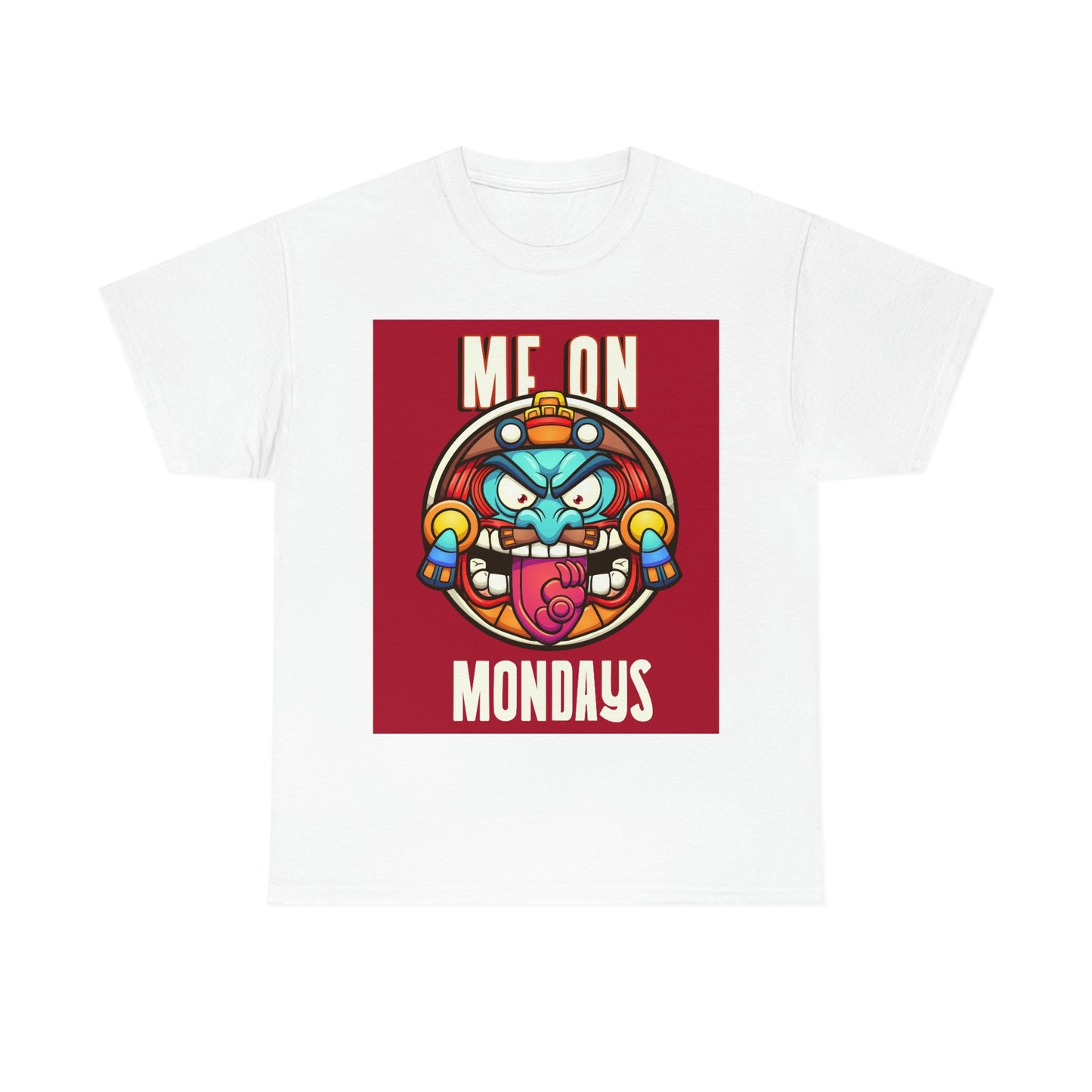 ME ON MONDAYS (RED) Unisex Heavy Cotton Tee