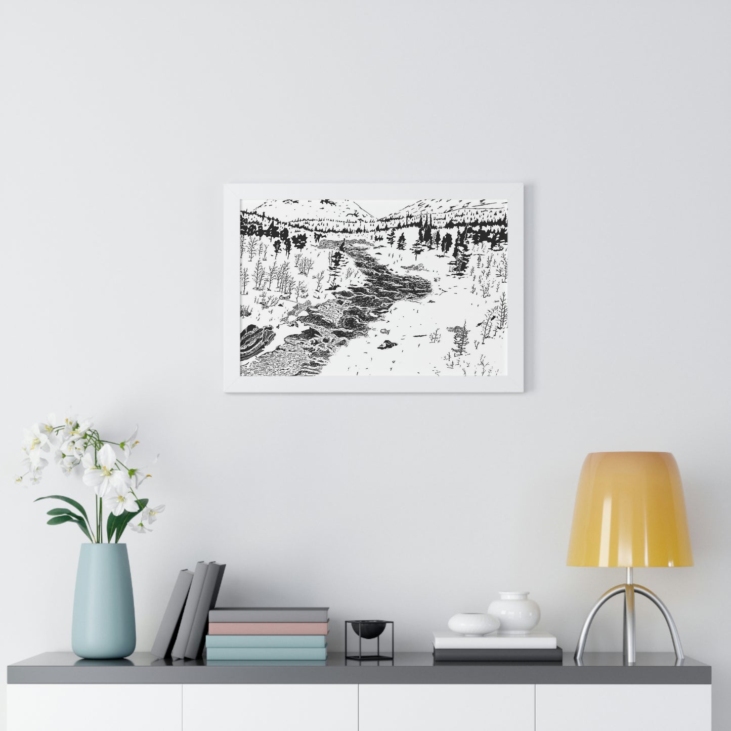 WONDERLUST (REVERSE BLACK & WHITE) Framed Horizontal Poster