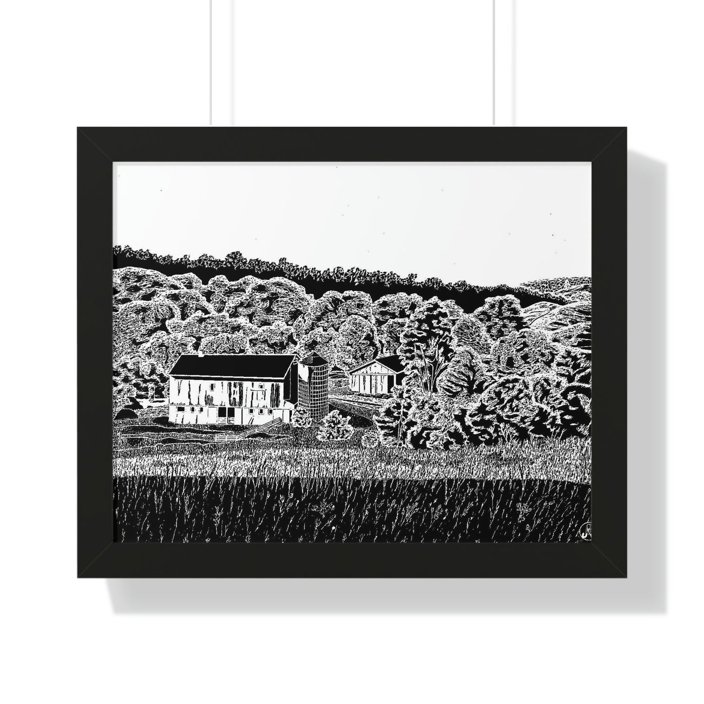 IMPASS (REVERSE BLACK & WHITE) Framed Horizontal Poster