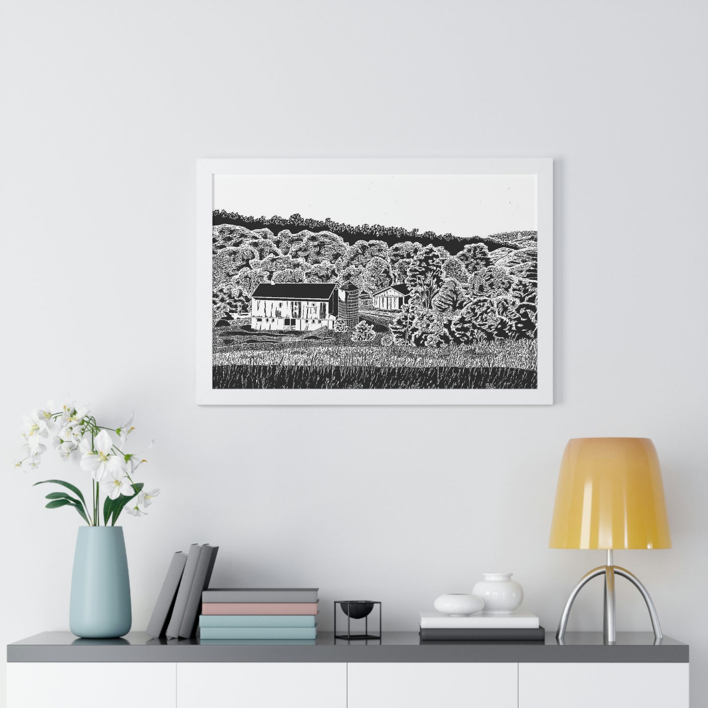 IMPASS (REVERSE BLACK & WHITE) Framed Horizontal Poster