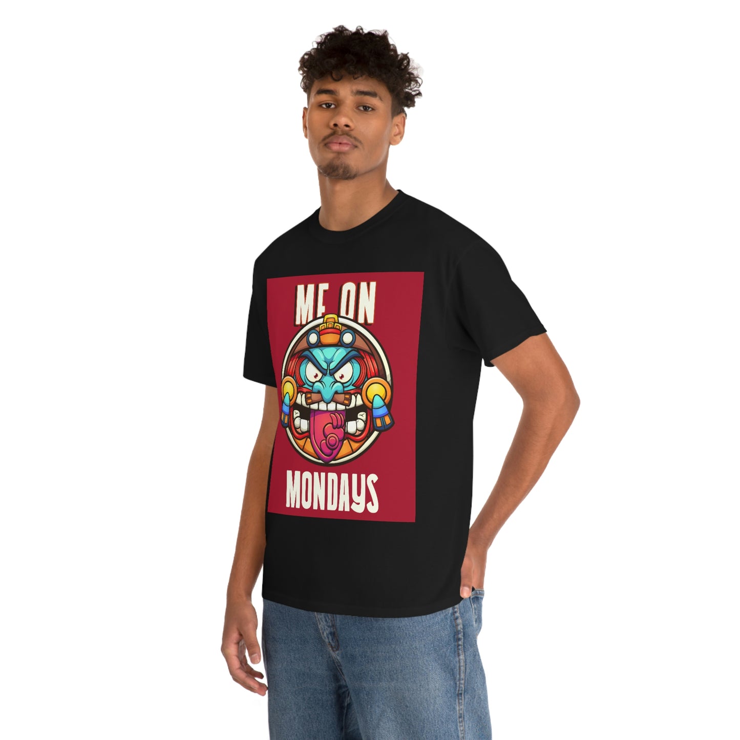 ME ON MONDAYS (RED) Unisex Heavy Cotton Tee