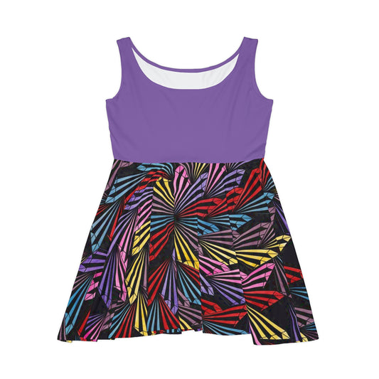 PURPLE PINWHEEL Women's Skater Dress