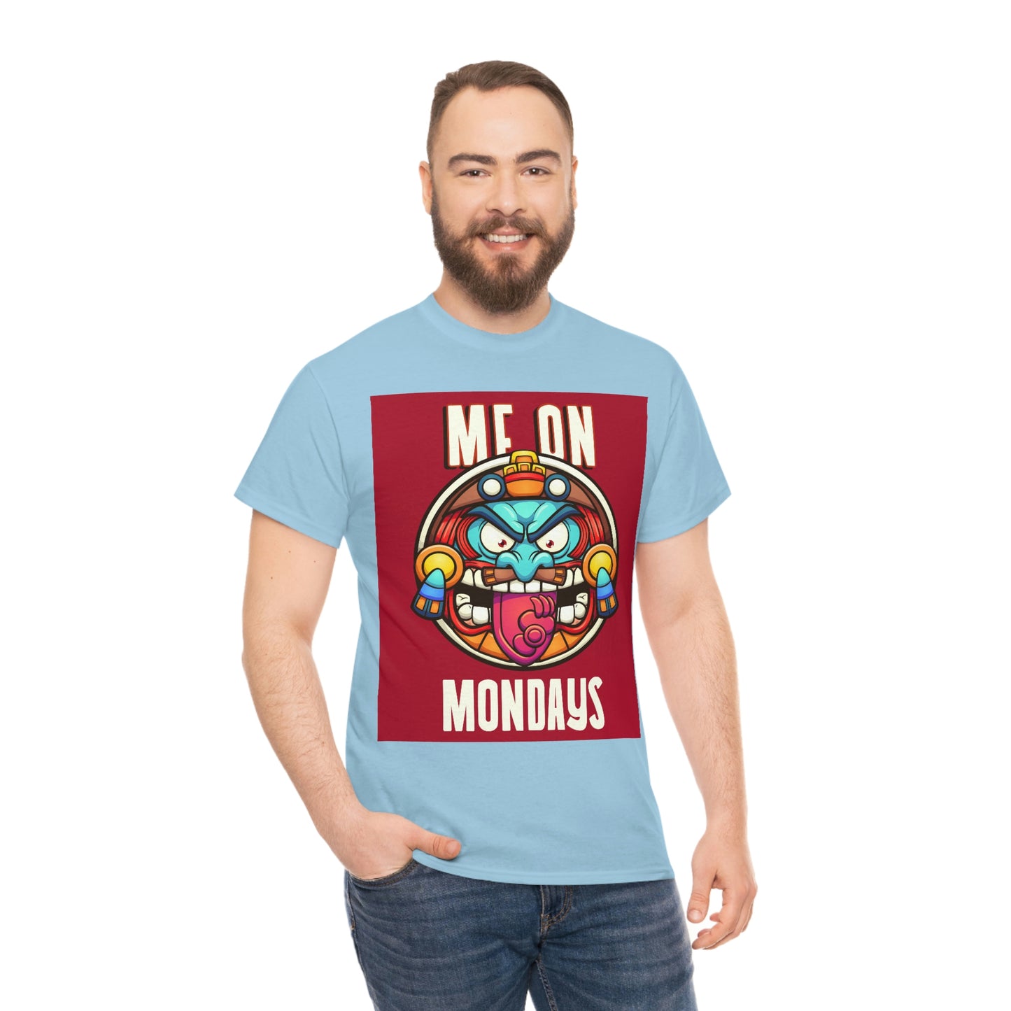 ME ON MONDAYS (RED) Unisex Heavy Cotton Tee